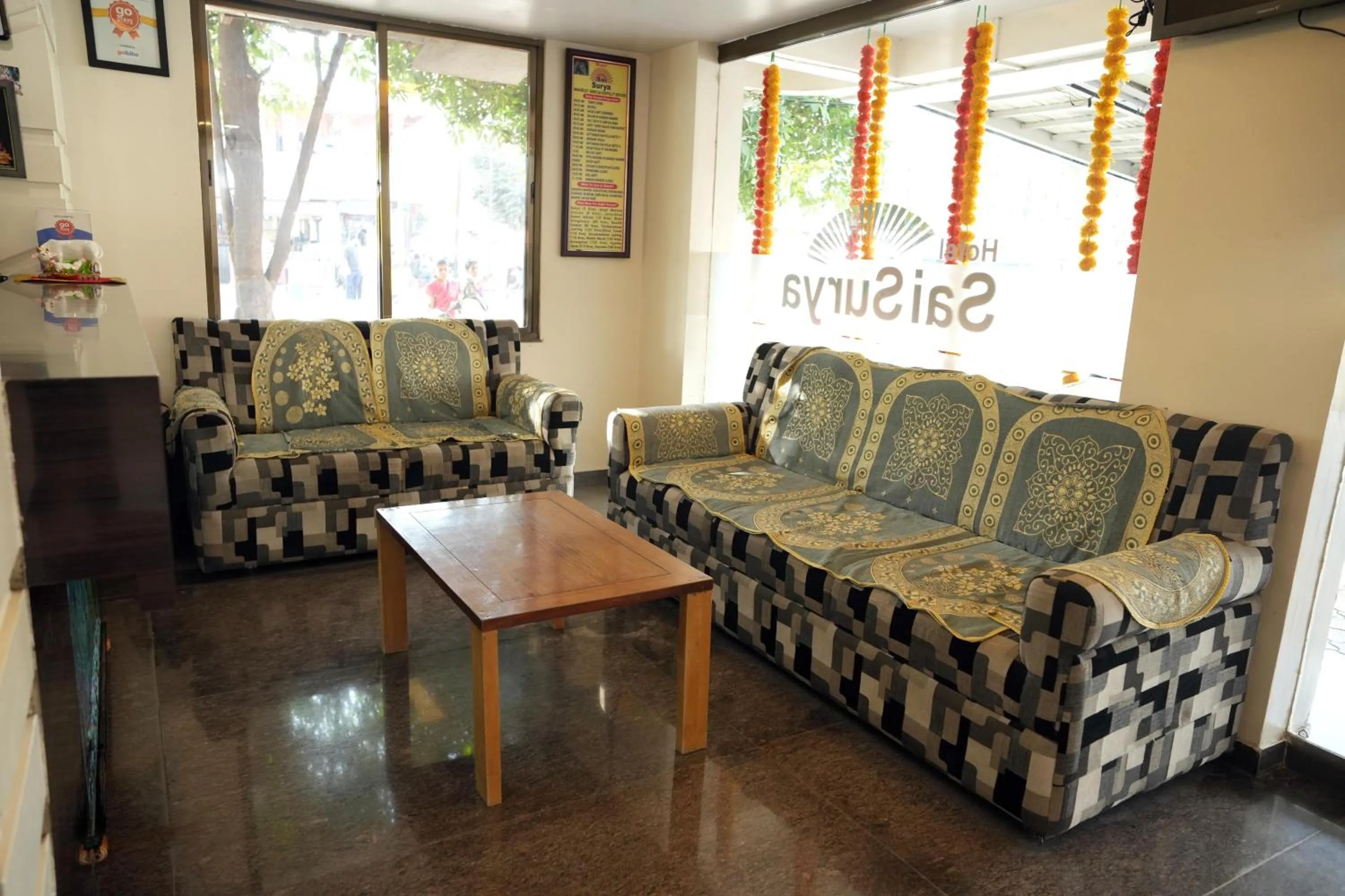 Seating area in HOTEL SAI SURYA