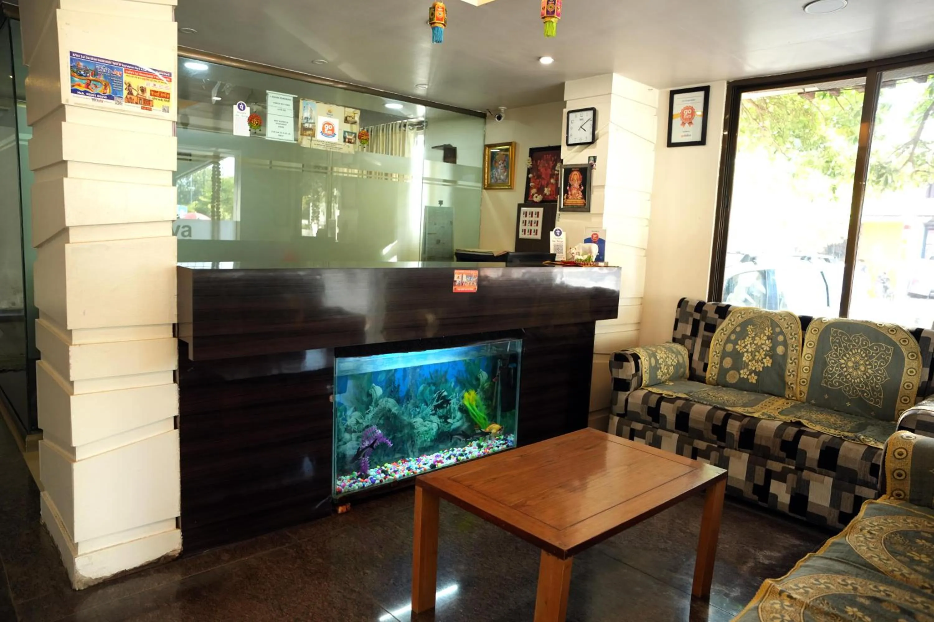Communal lounge/ TV room in HOTEL SAI SURYA