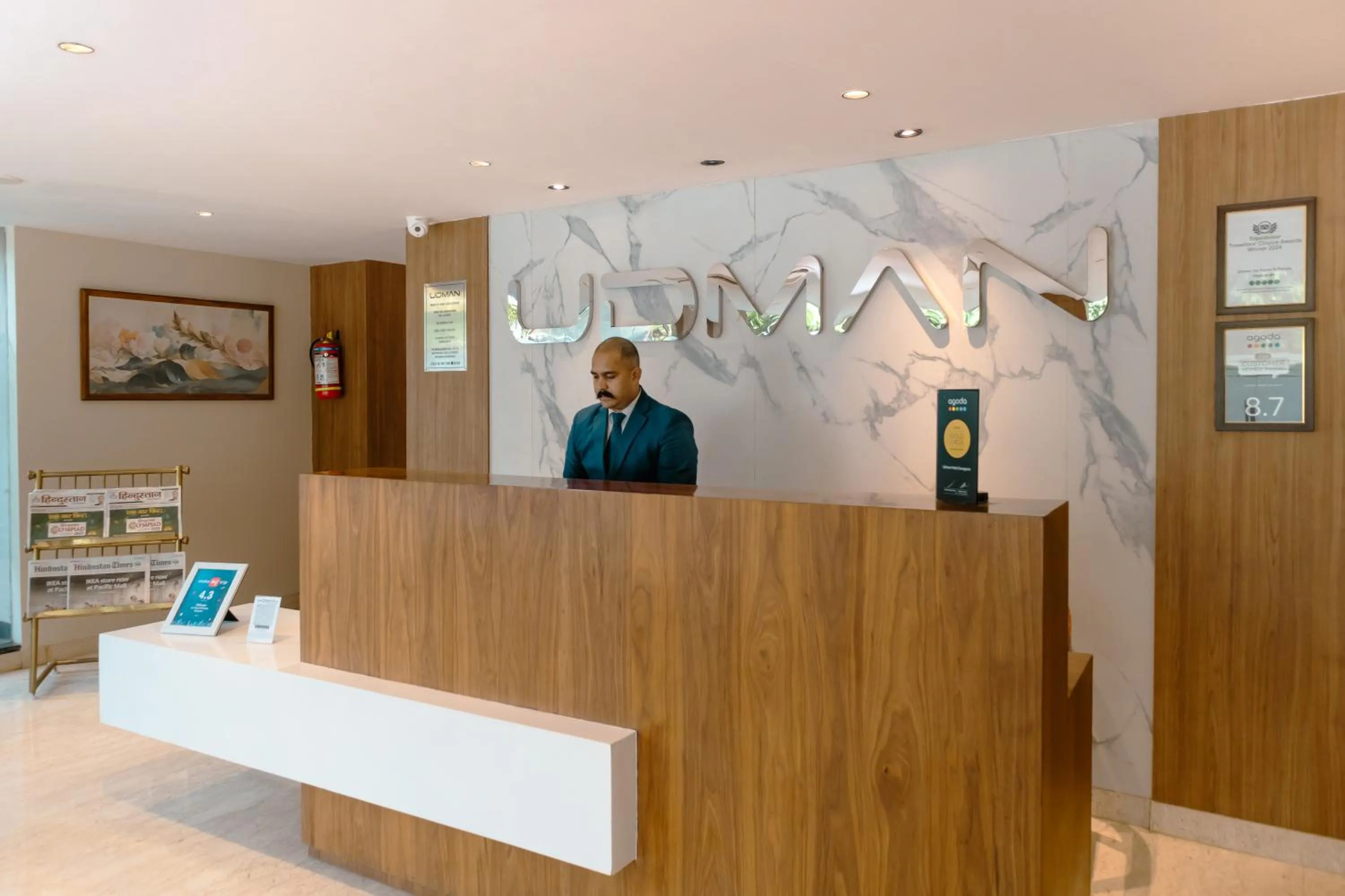 Lobby or reception in Udman Hotel Gurugram