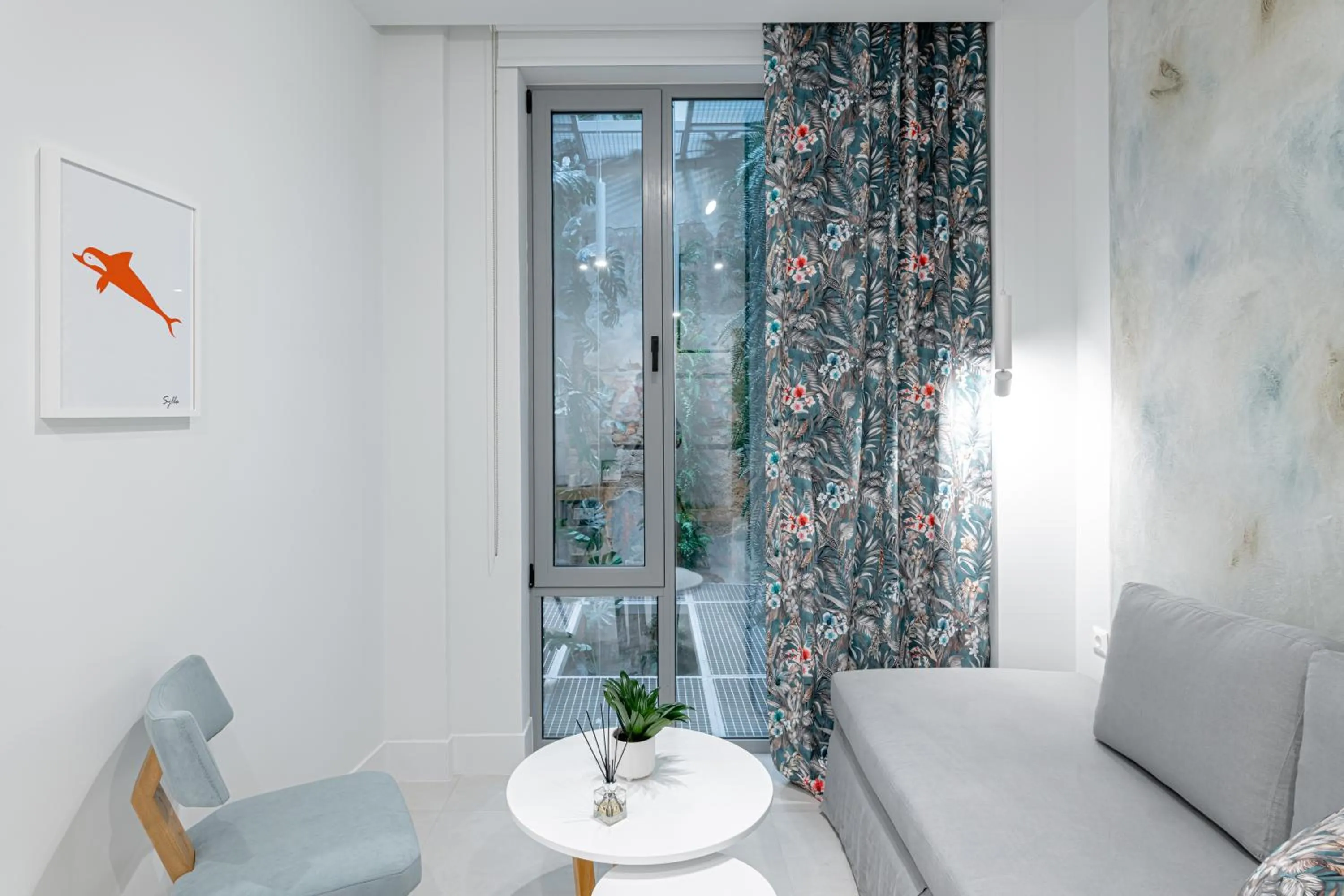 Seating area in Ciel Suites Athens