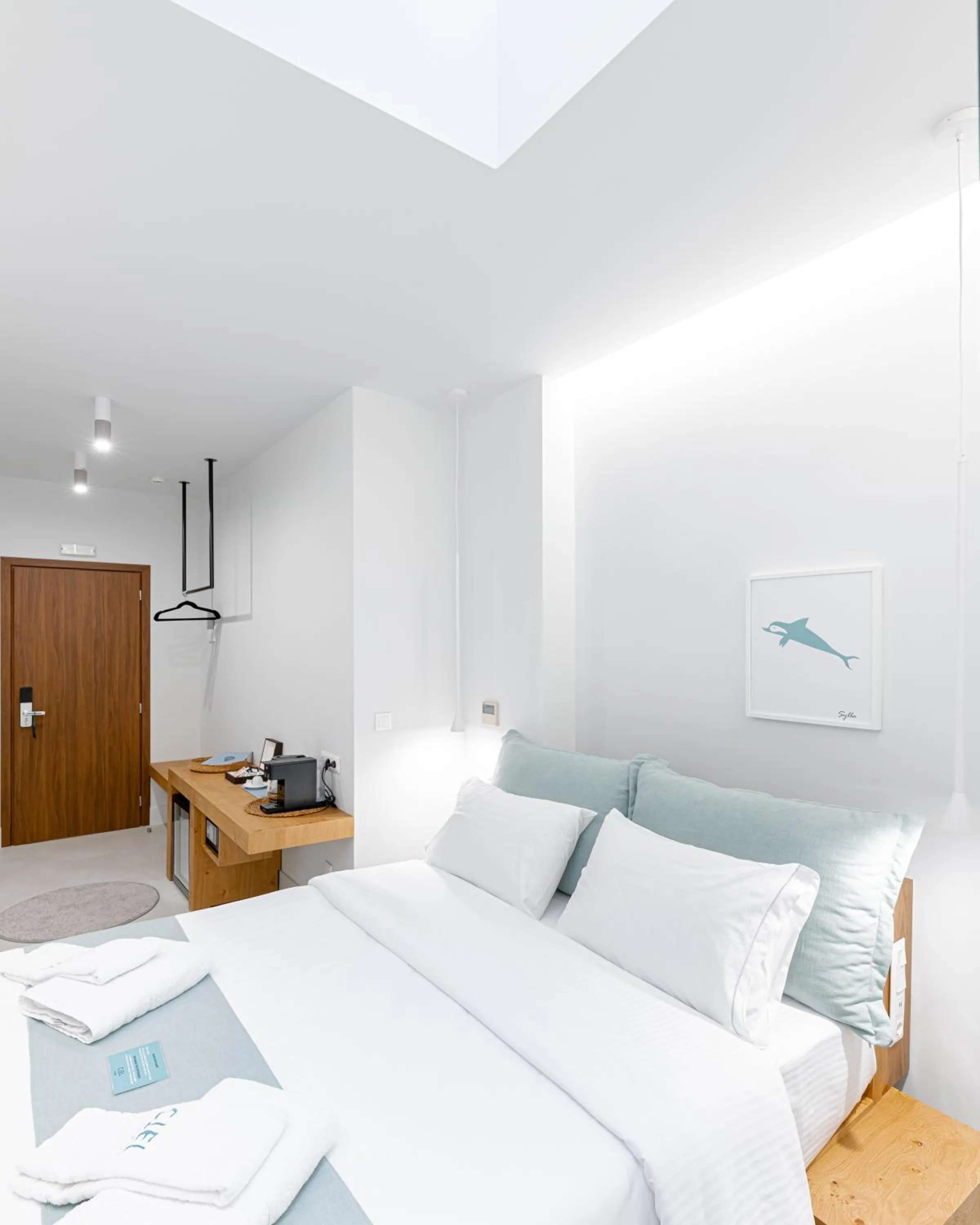 Bed in Ciel Suites Athens