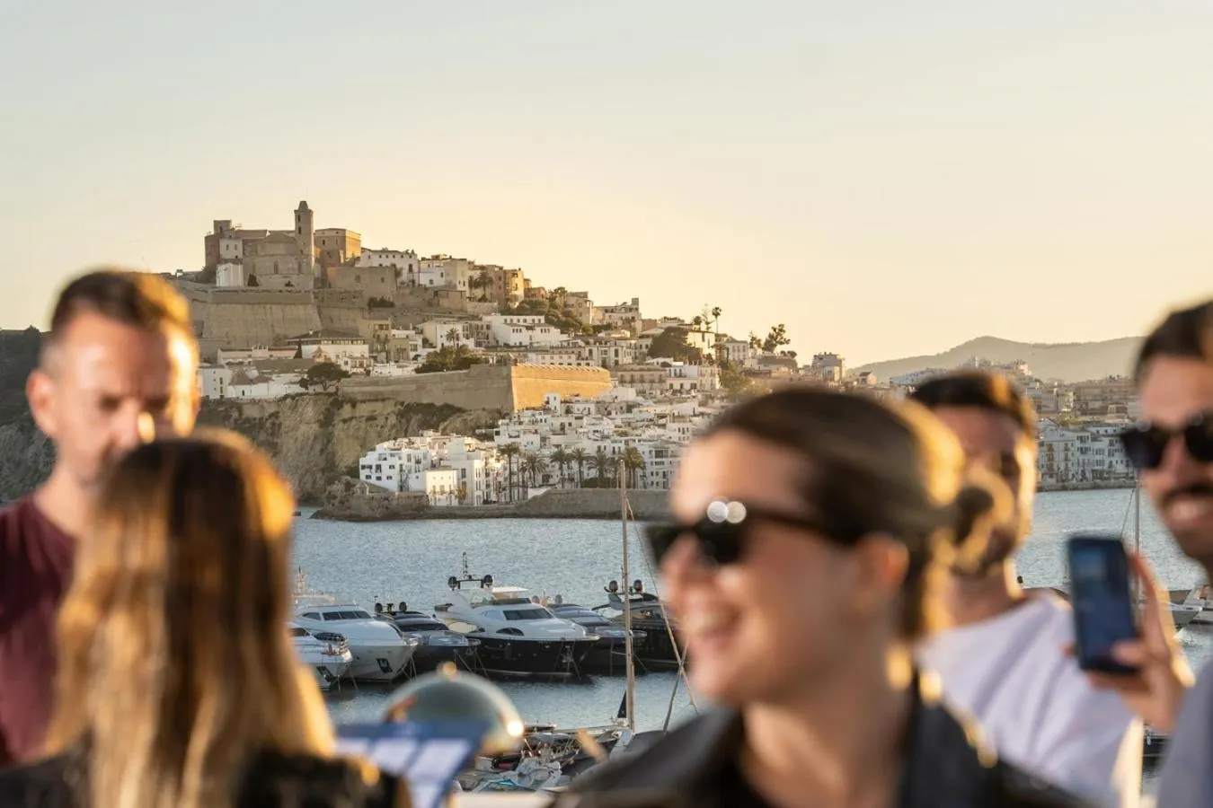 People in Ocean Drive Ibiza