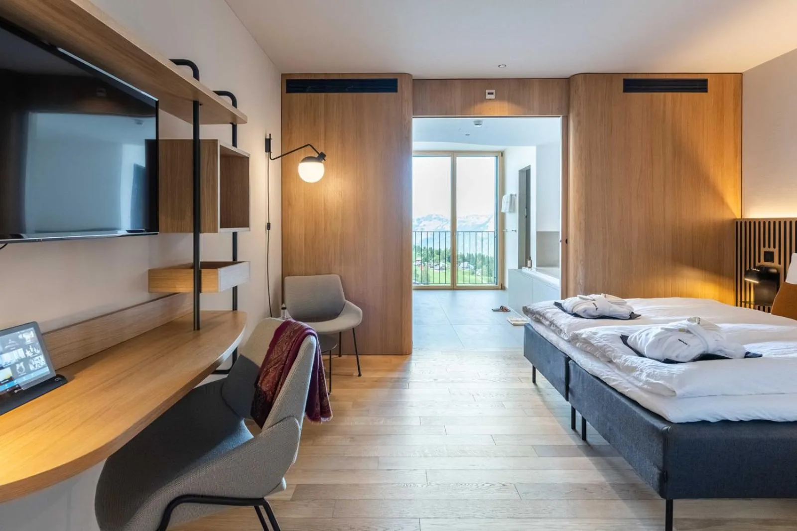 TV and multimedia, Bed in Stoos Lodge