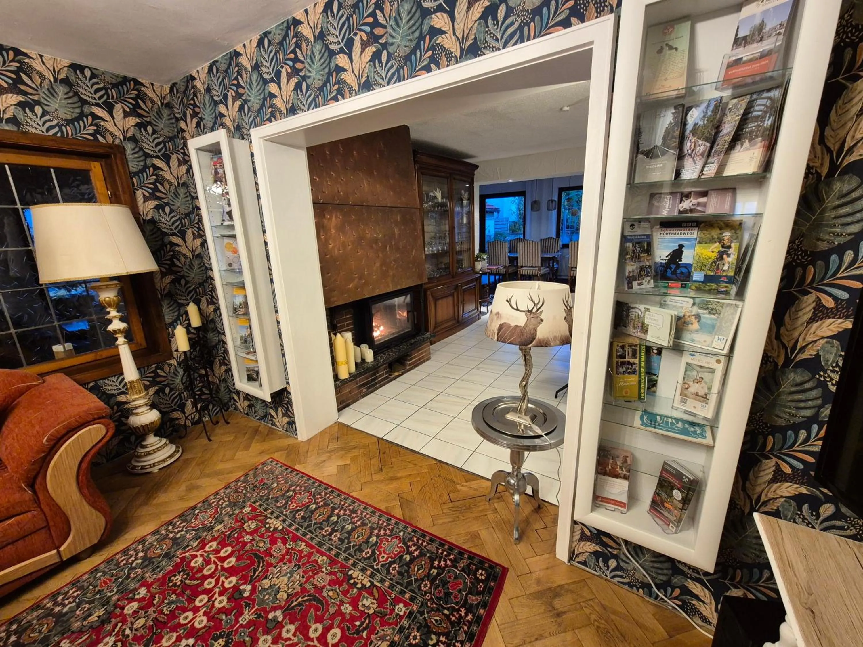 fireplace in Hotel Schönblick