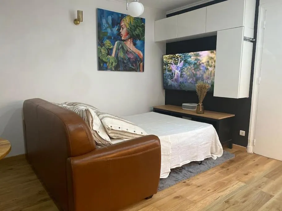 TV and multimedia, Bed in Paris La Villette - Charming Apartment 2 rooms