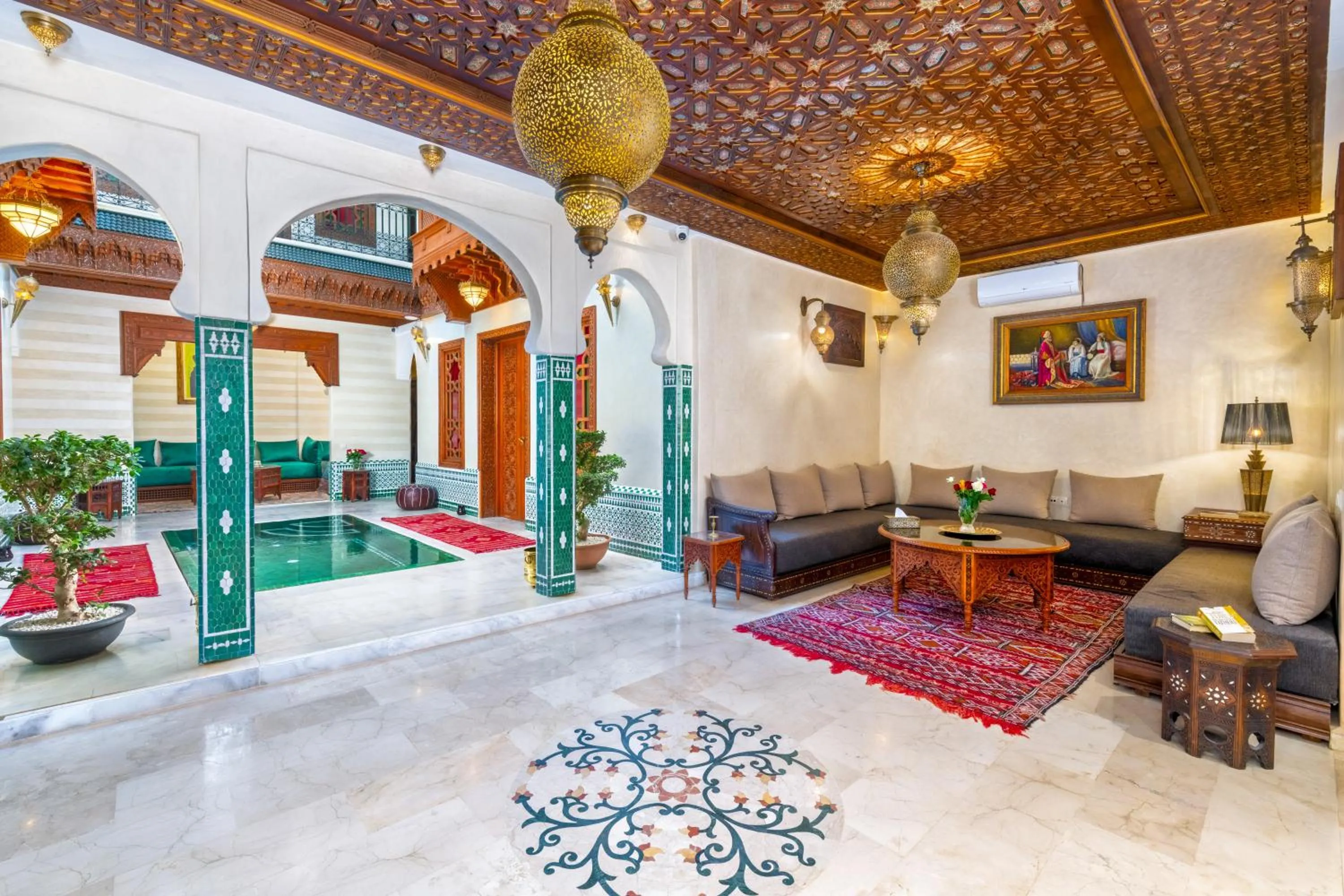 Living room in Riad Diamond Of Marrakech & Spa