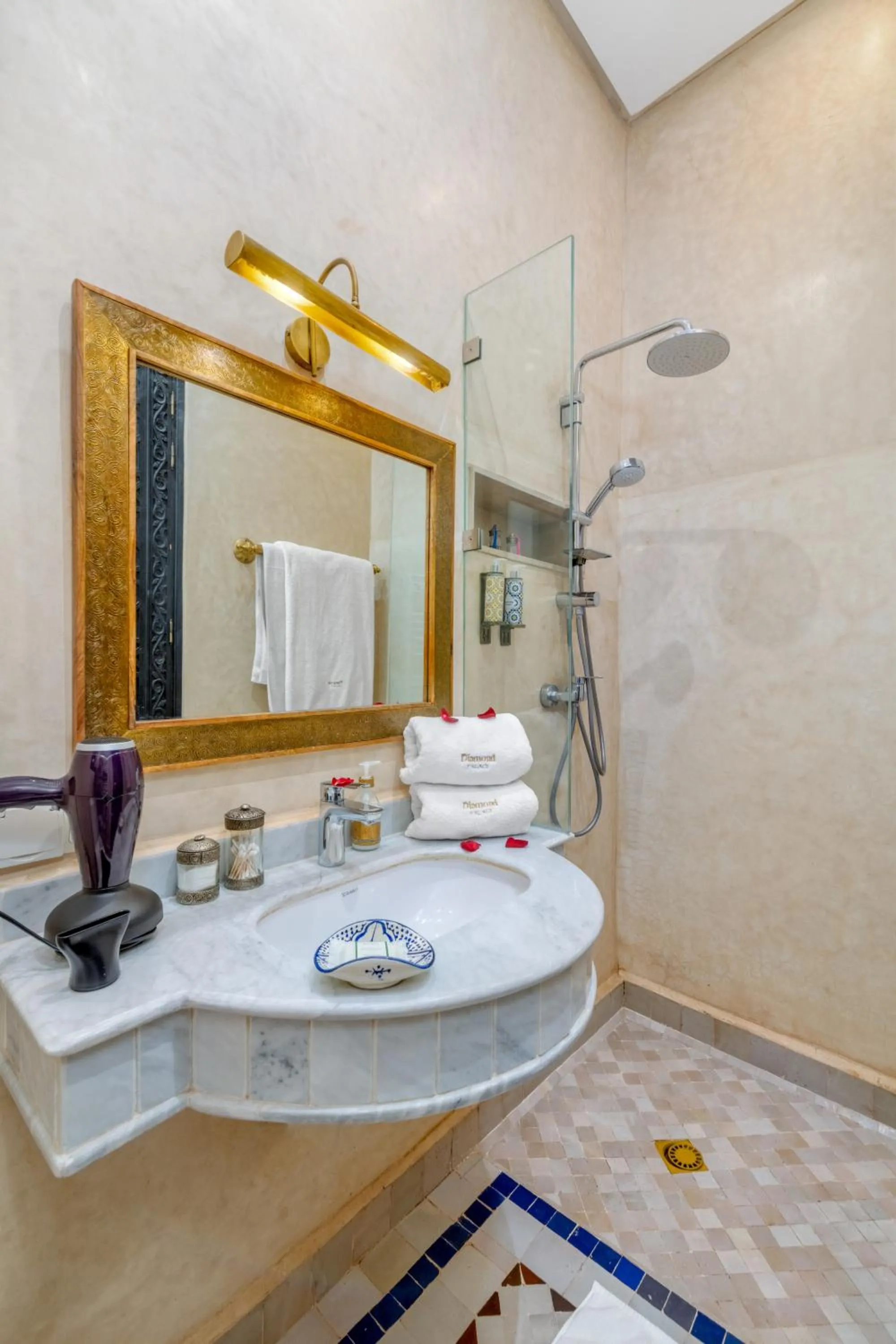 Shower in Riad Diamond Of Marrakech & Spa