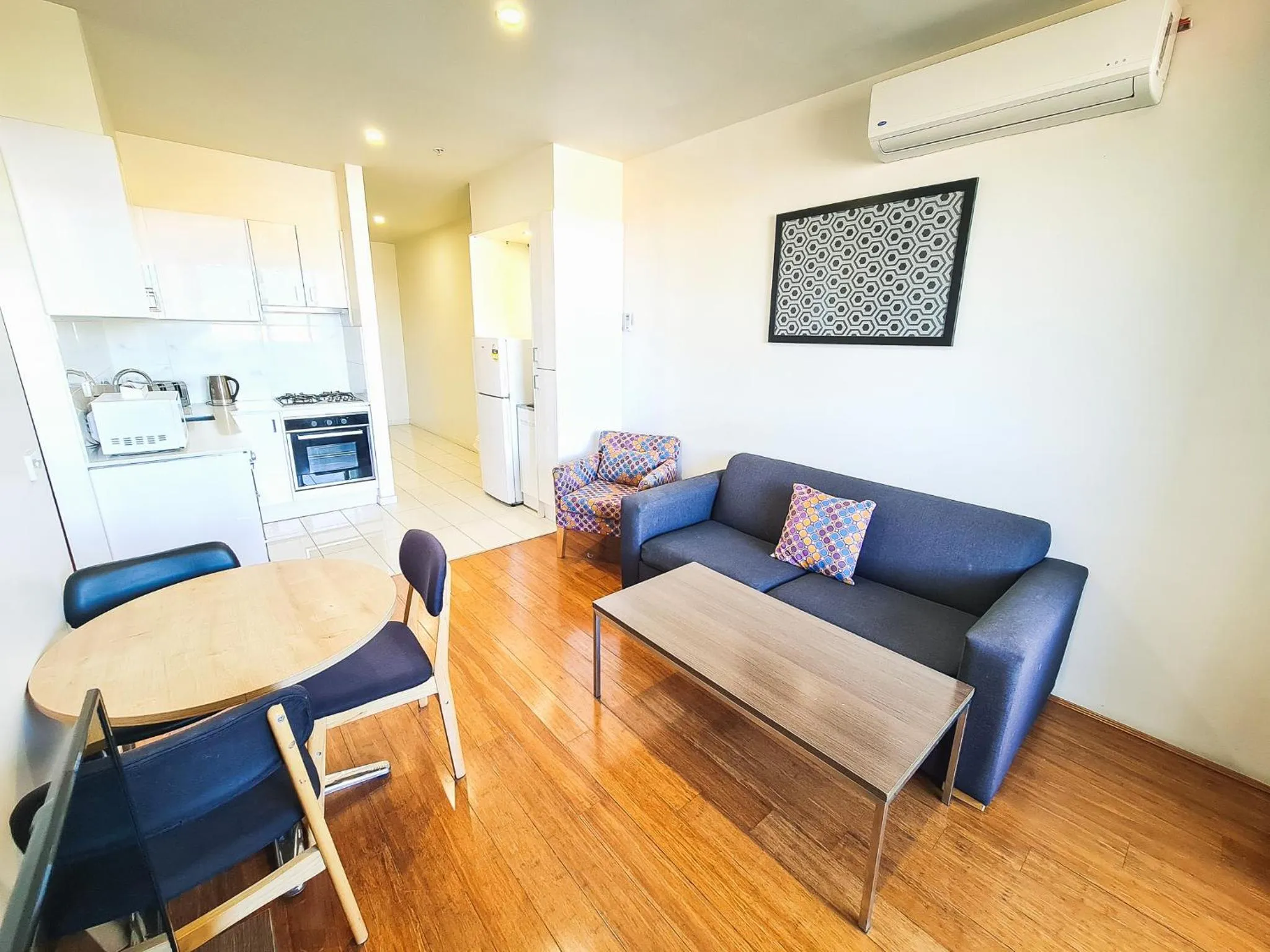 Living room in Exodus Dandenong Apartment Hotel