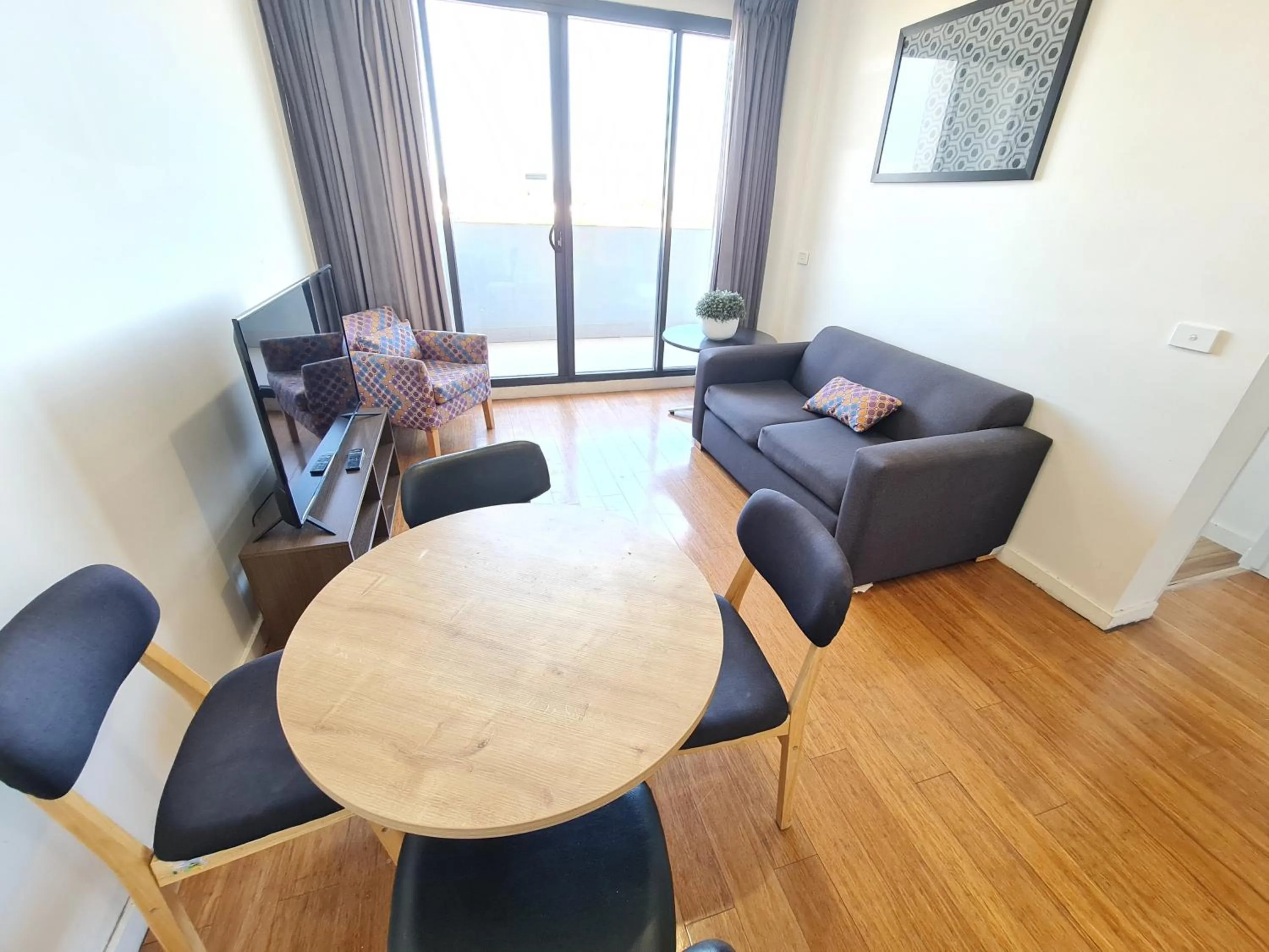 Living room in Exodus Dandenong Apartment Hotel
