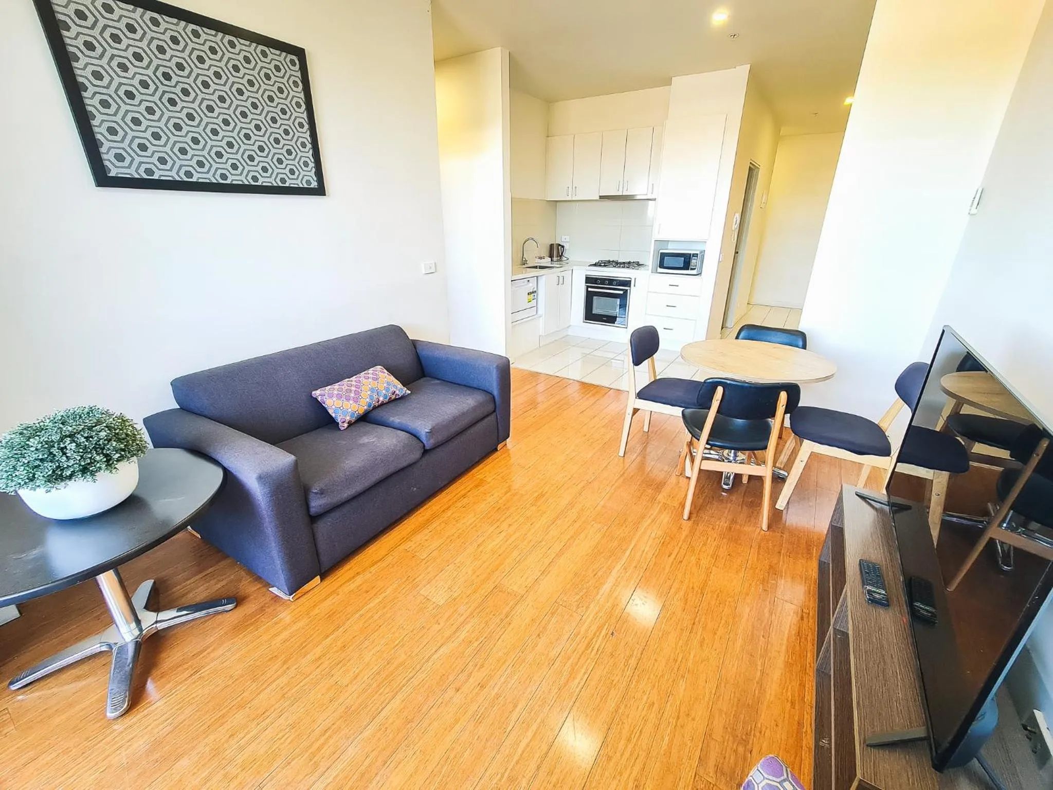 Living room in Exodus Dandenong Apartment Hotel