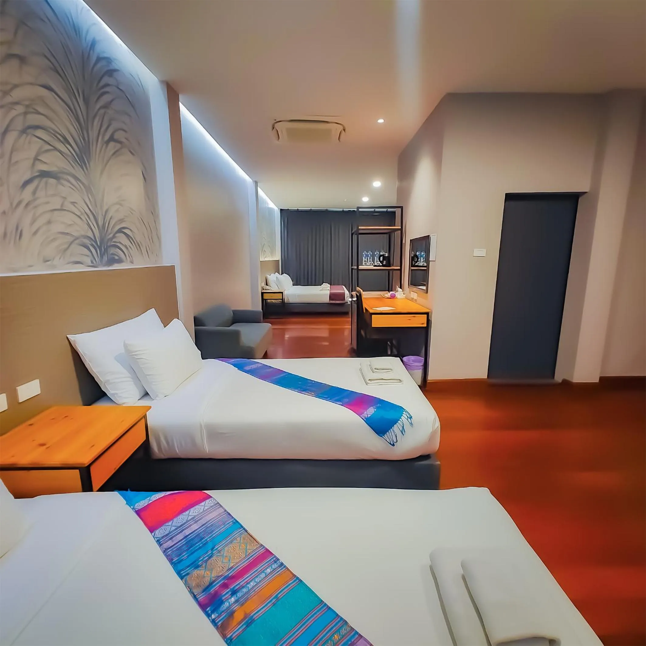 Bed in The Riva Vientiane Hotel