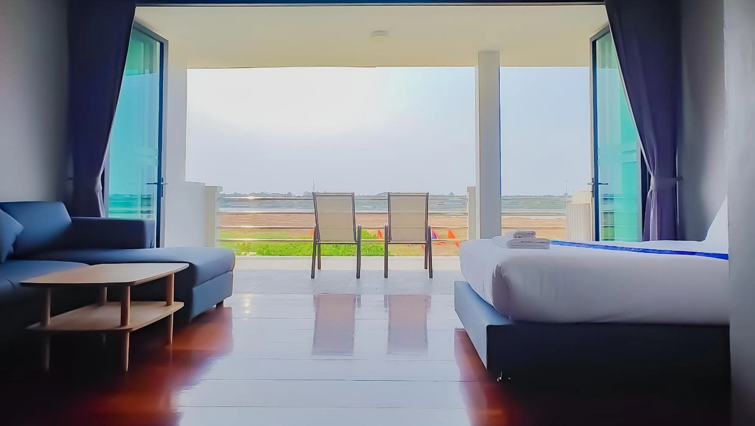 Bed in The Riva Vientiane Hotel