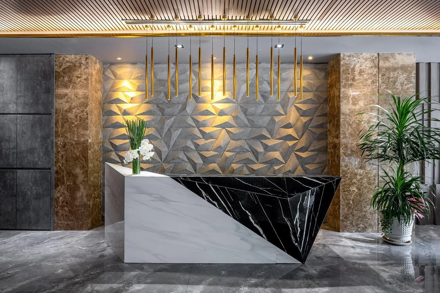 Lobby or reception in Acnos Hotel