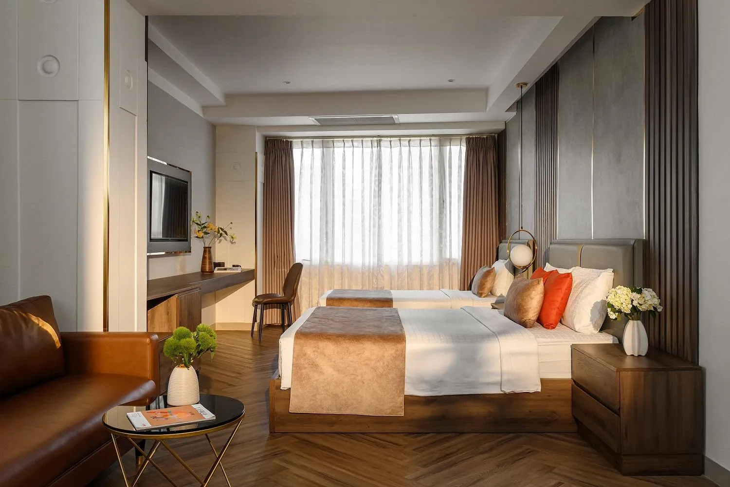 Photo of the whole room, Bed in Acnos Hotel