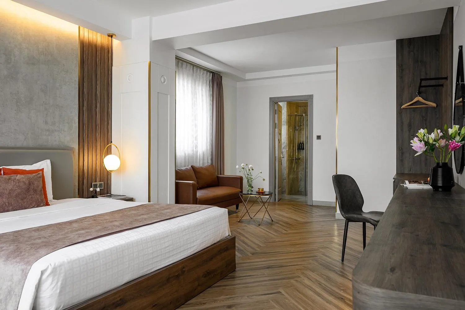 Photo of the whole room, Bed in Acnos Hotel