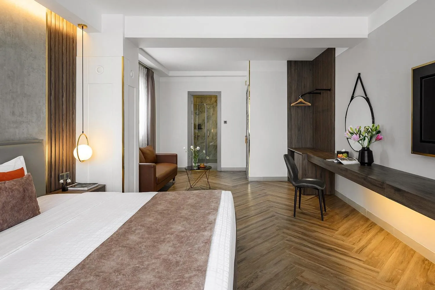 Photo of the whole room, Bed in Acnos Hotel