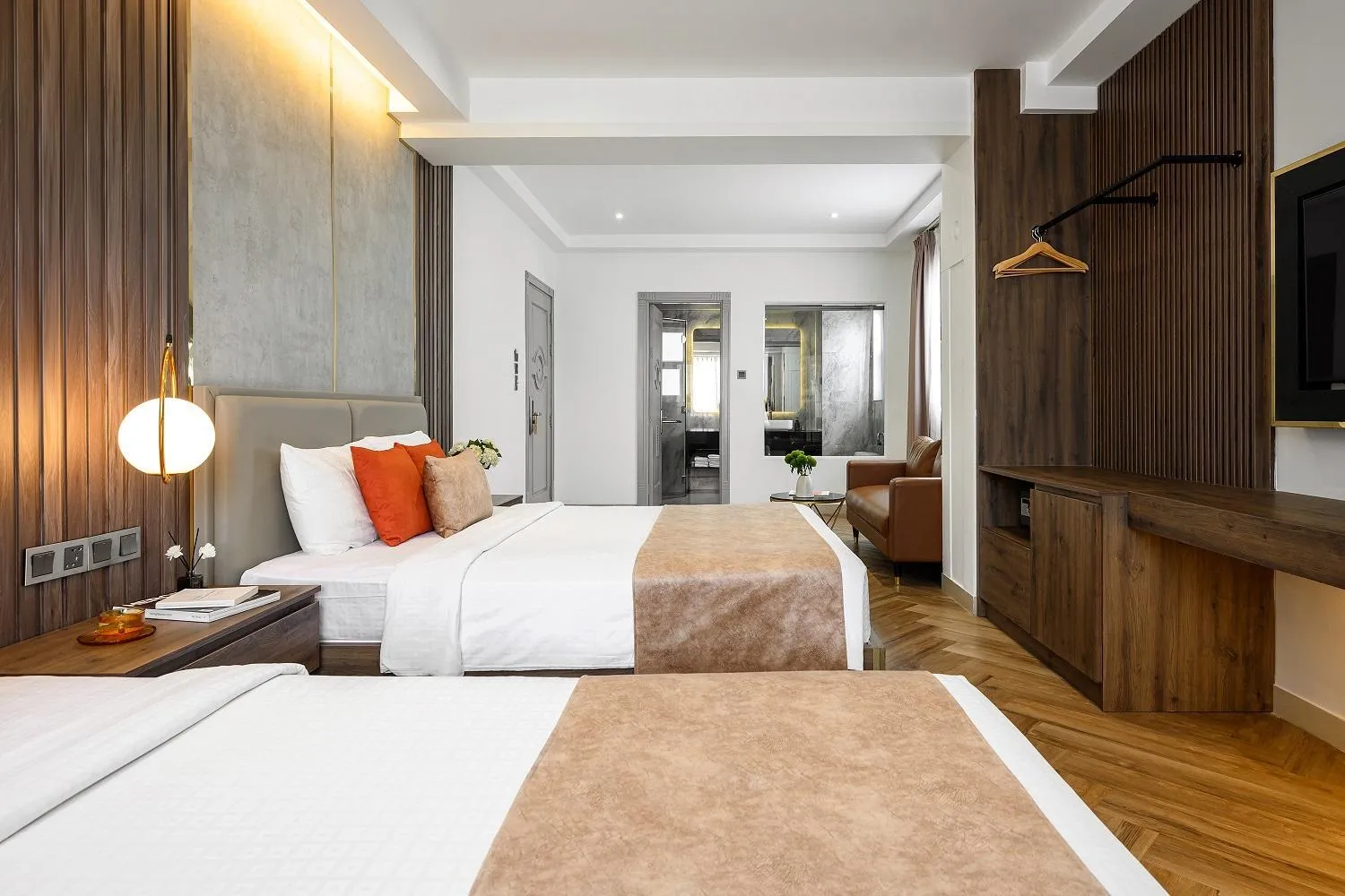 Photo of the whole room, Bed in Acnos Hotel