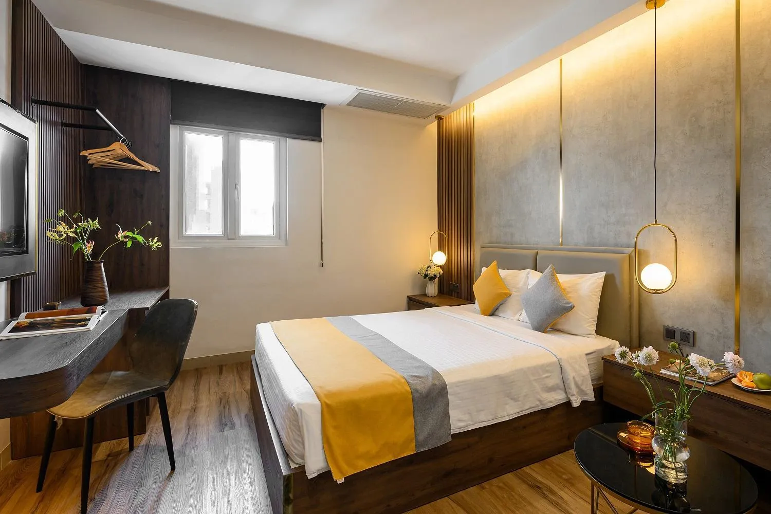 Photo of the whole room, Bed in Acnos Hotel