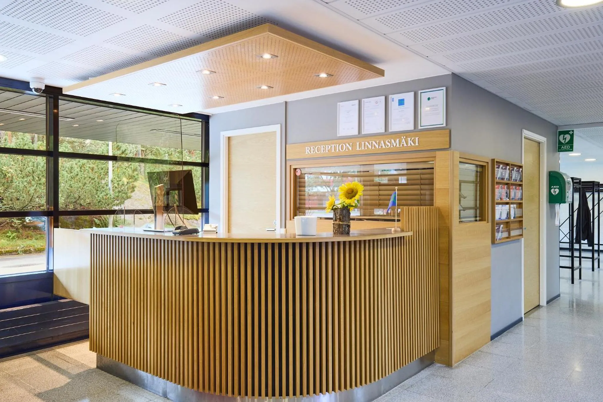 Lobby or reception in Hotel Linnasmäki