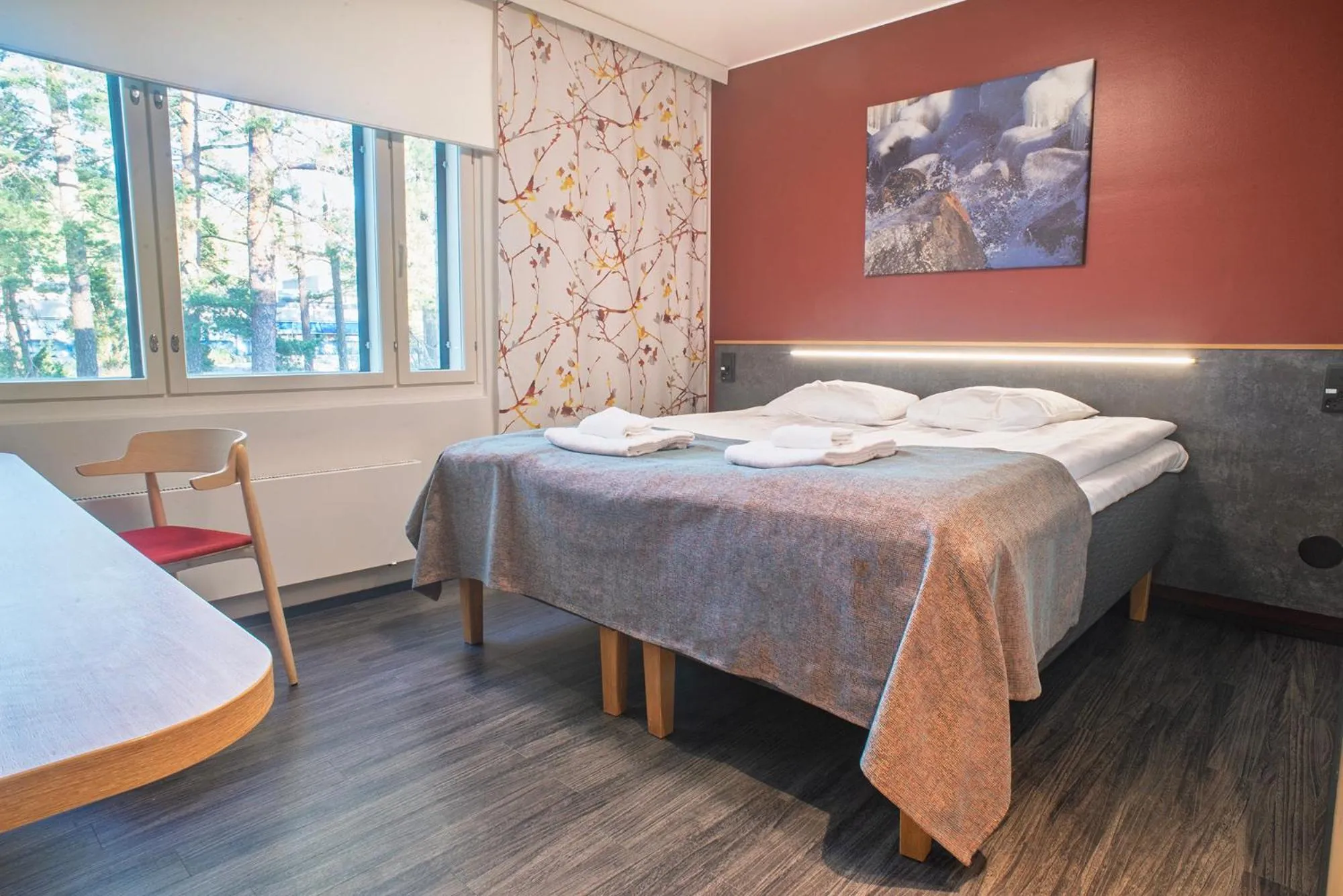 Bed in Hotel Linnasmäki