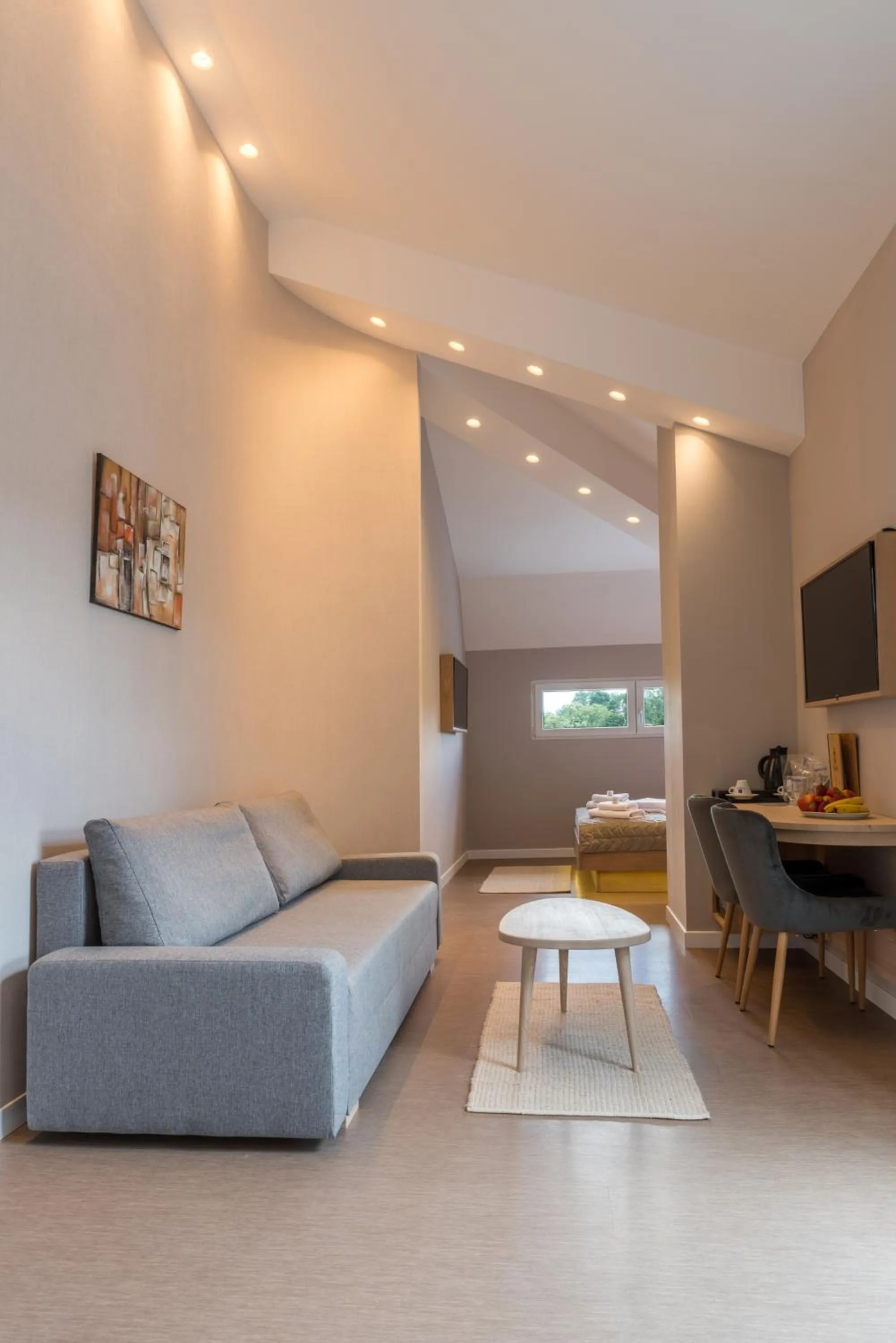 Seating area in Emilia Lux Rooms