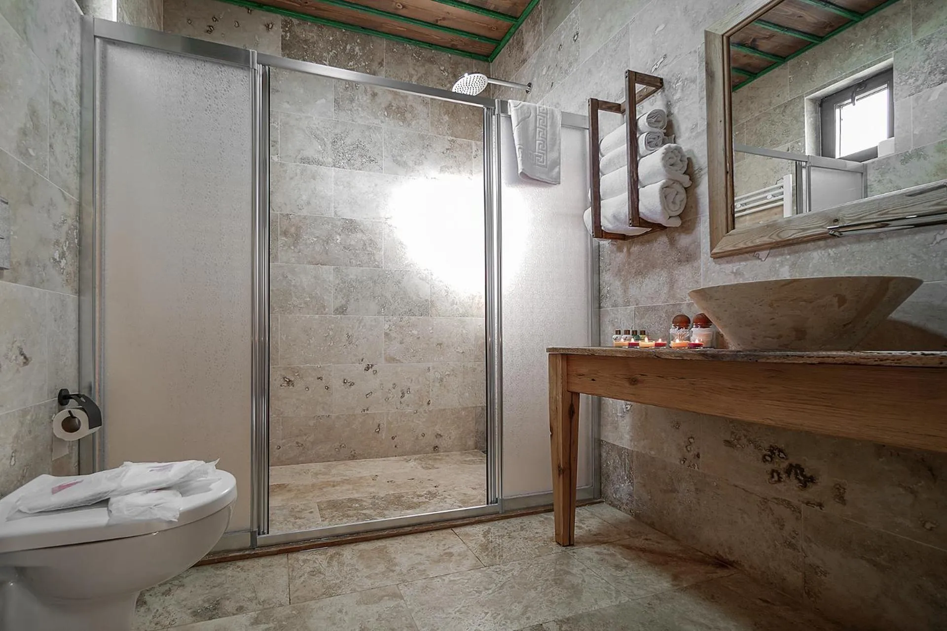 Shower in Serene Premium Stone House