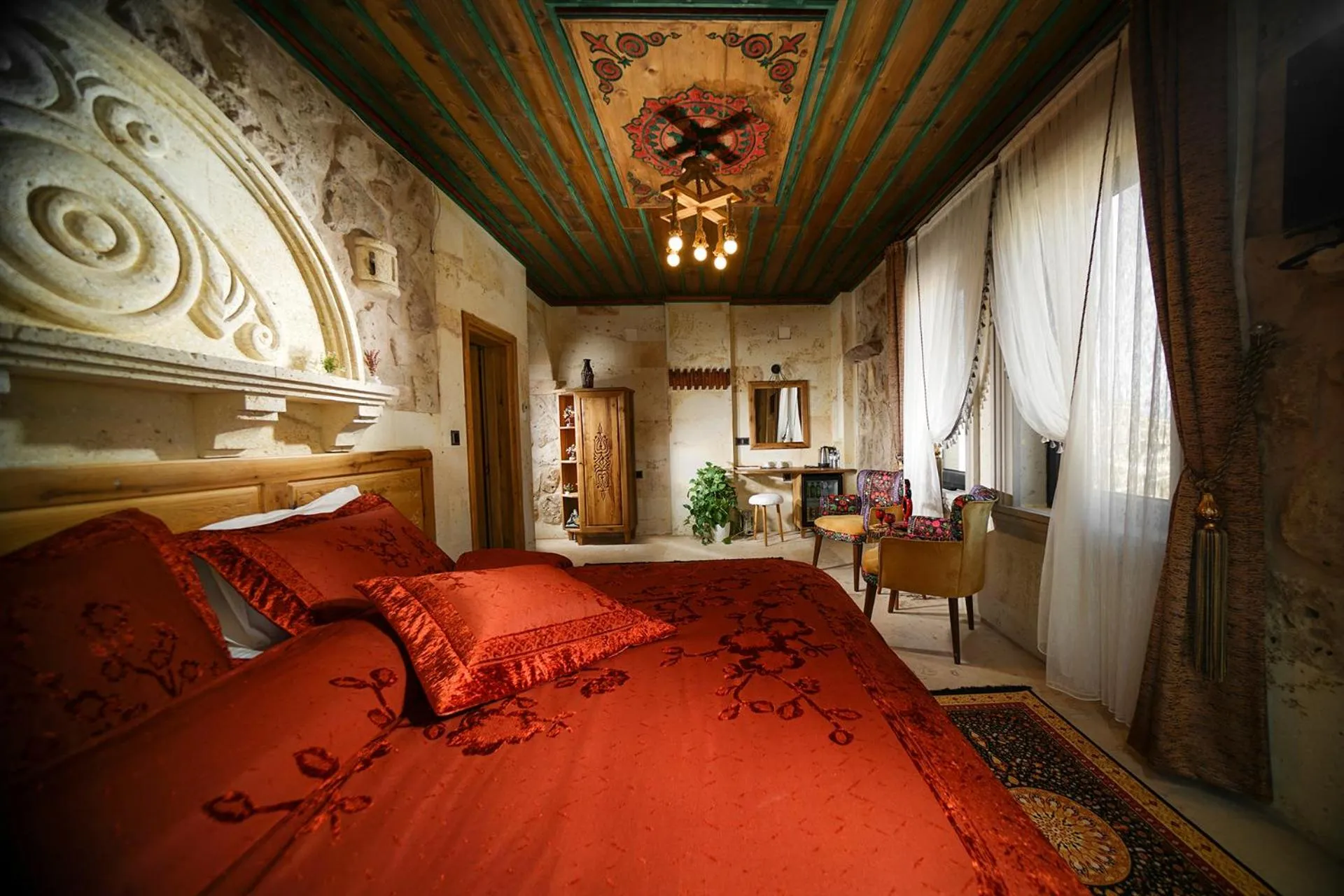 Photo of the whole room, Bed in Serene Premium Stone House