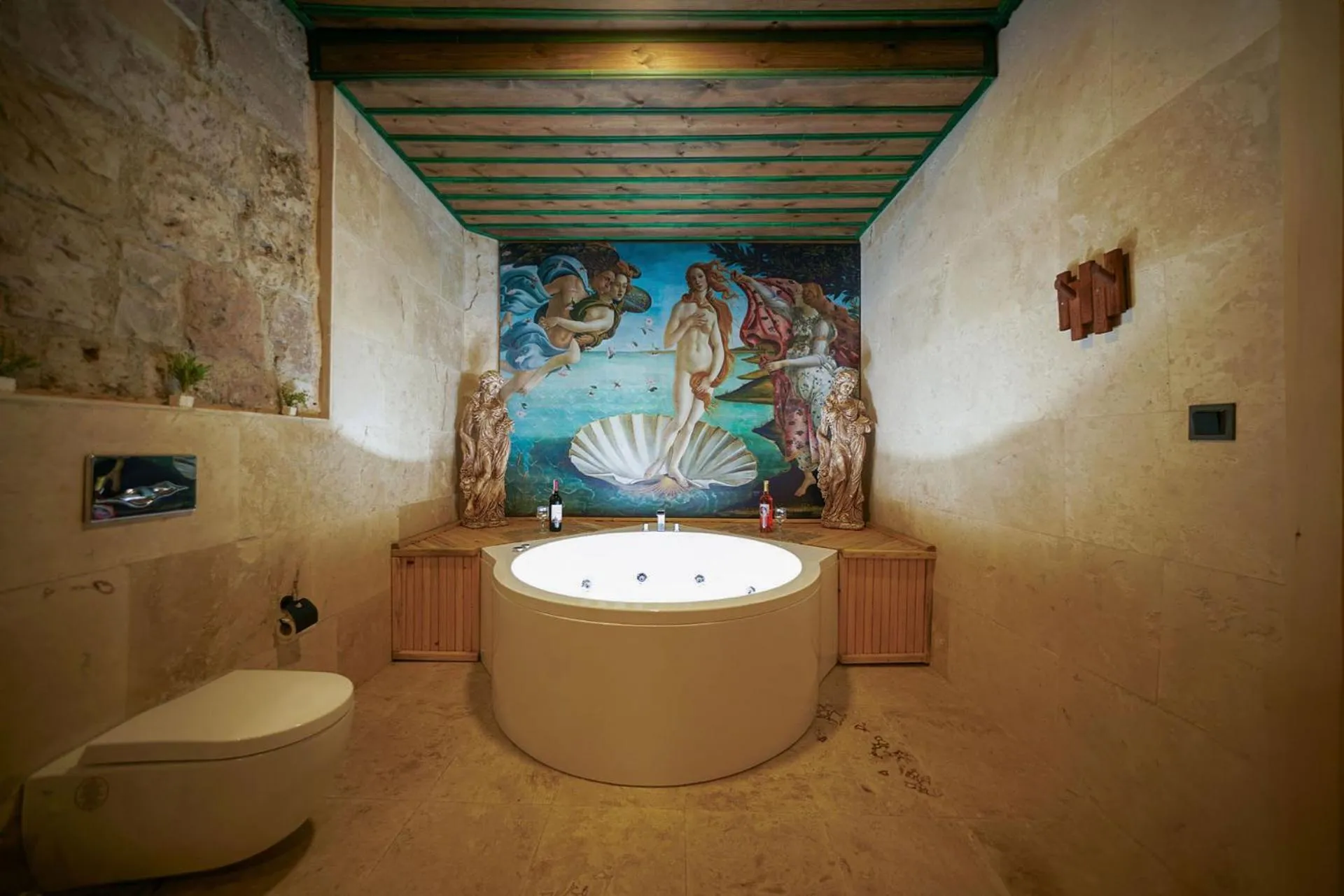 Hot Tub in Serene Premium Stone House