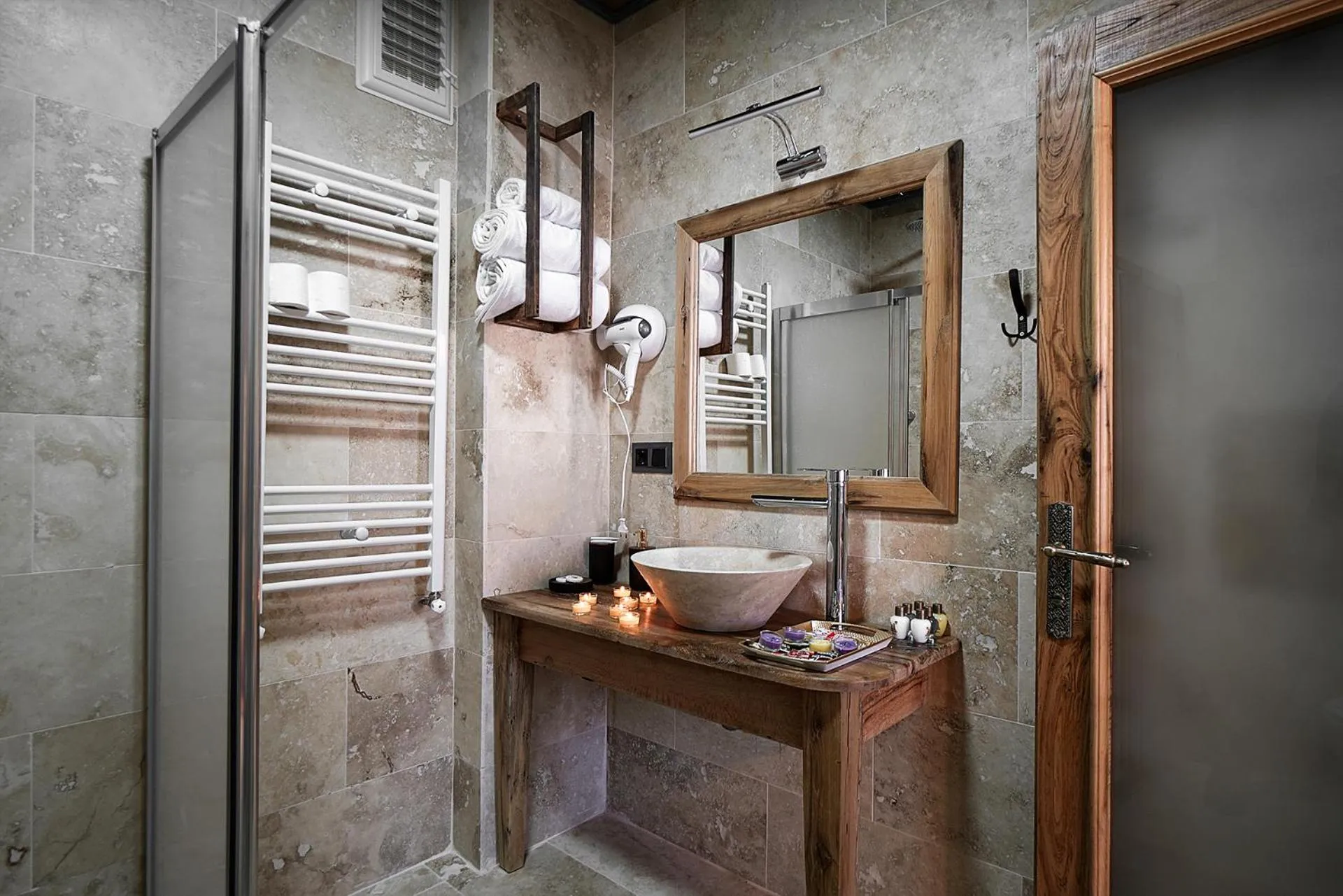 Shower in Serene Premium Stone House