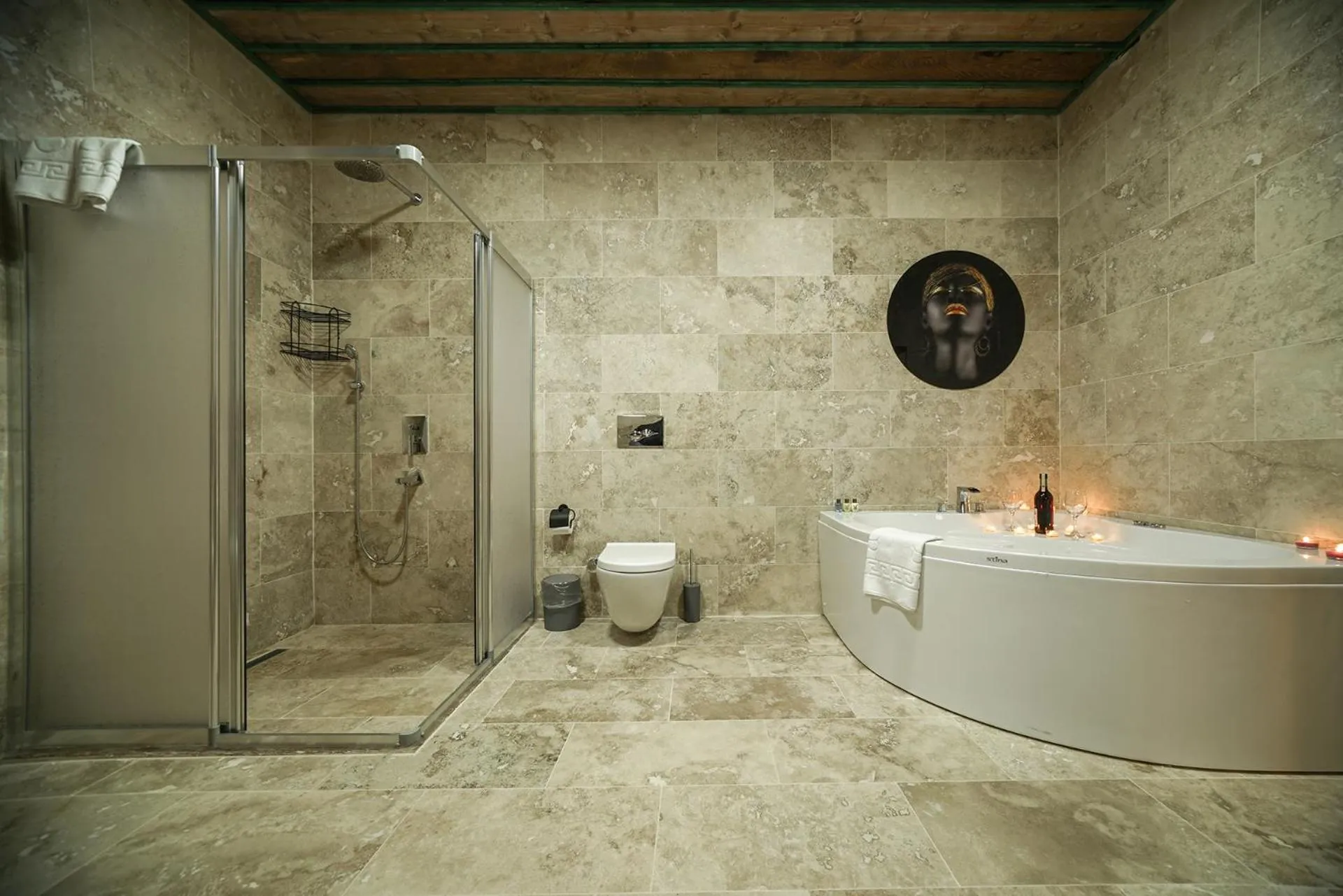 Shower in Serene Premium Stone House