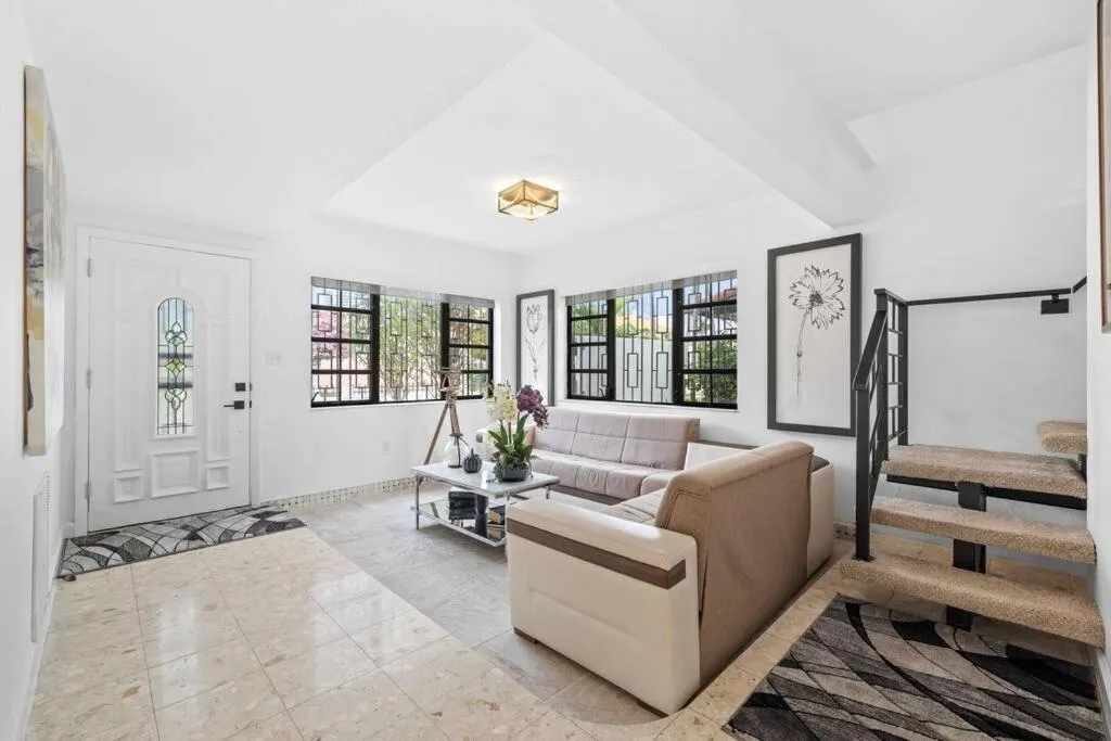 Living room in Little Havana Retreat - Newly remodeled Villa by Loan Depot Stadium!