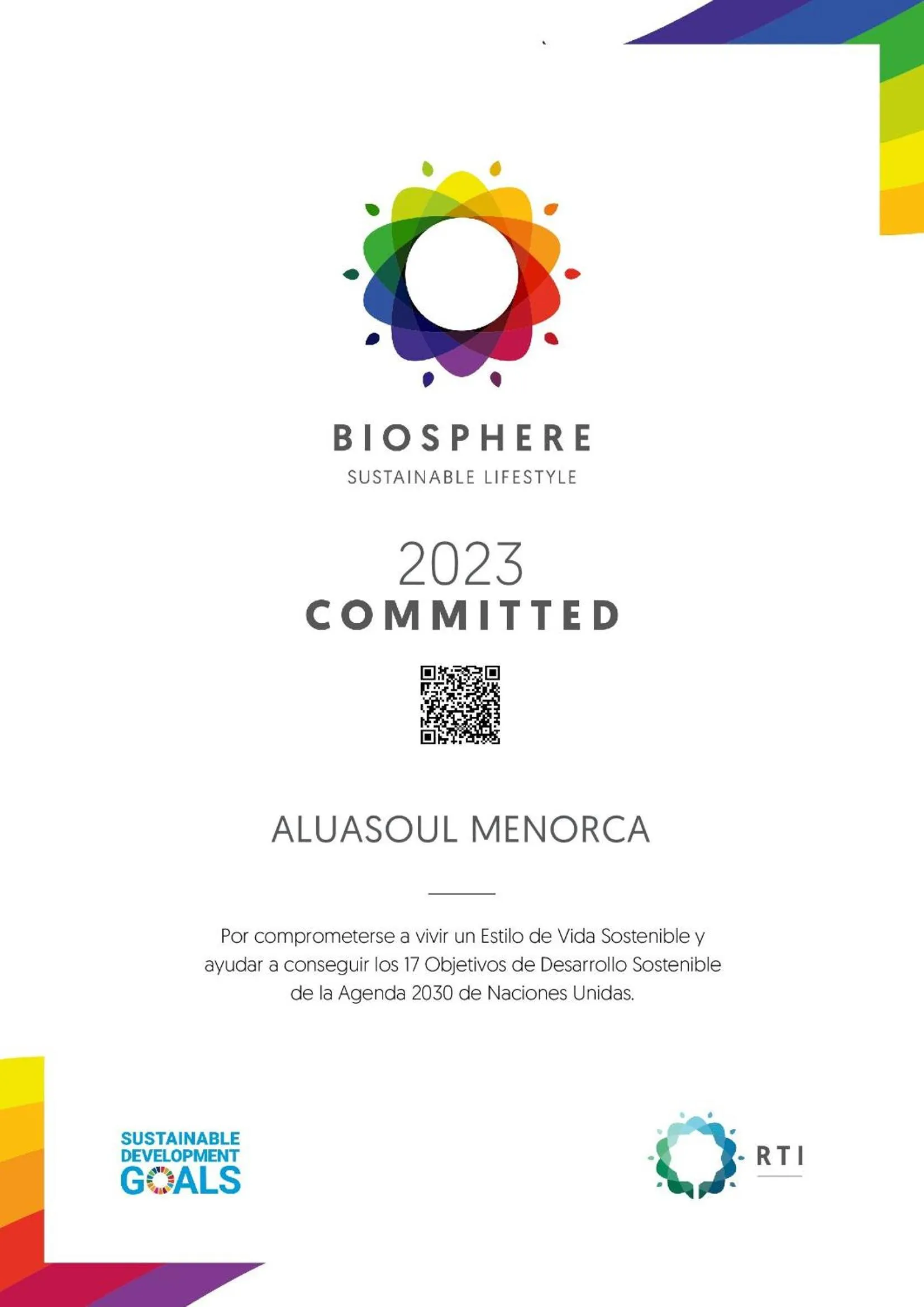 Certificate/Award in AluaSoul Menorca - Adults Only