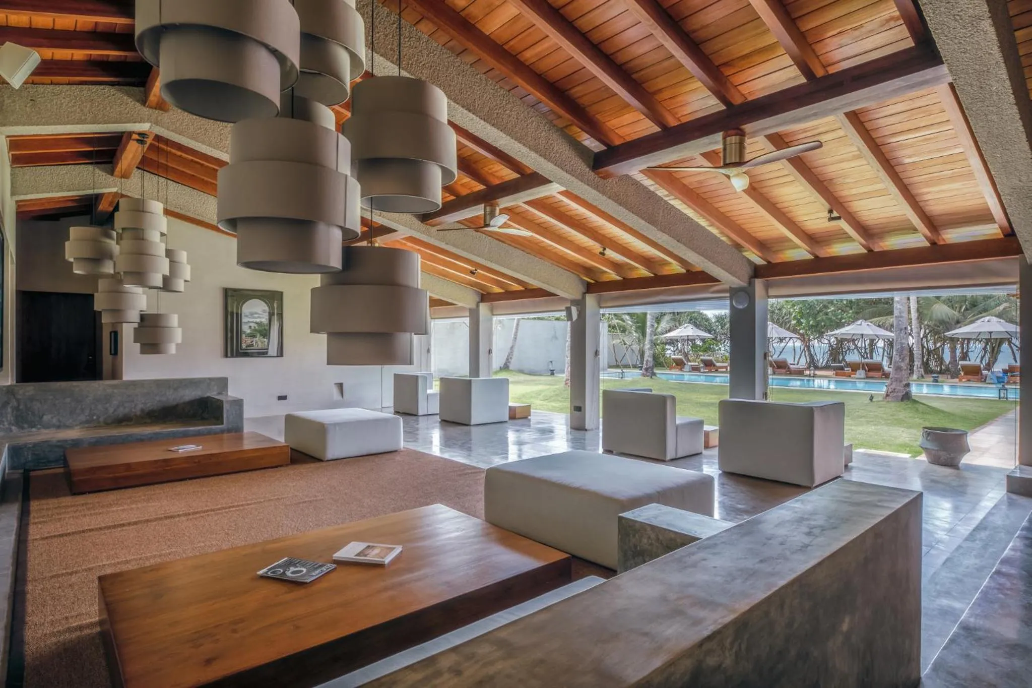 Living room in Villa Thamburu, Bentota