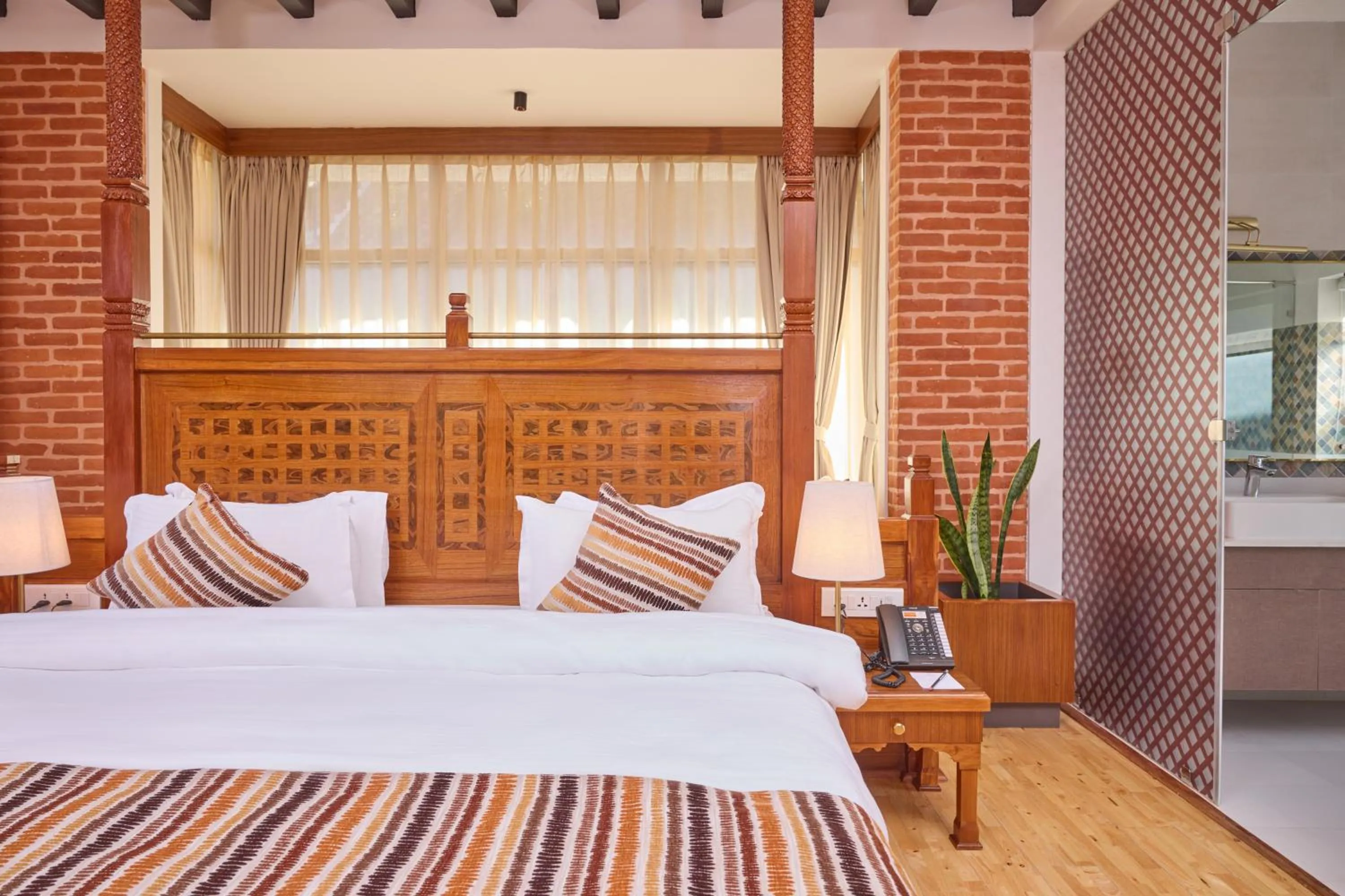 Bed in Soaltee Westend Resort Nagarkot