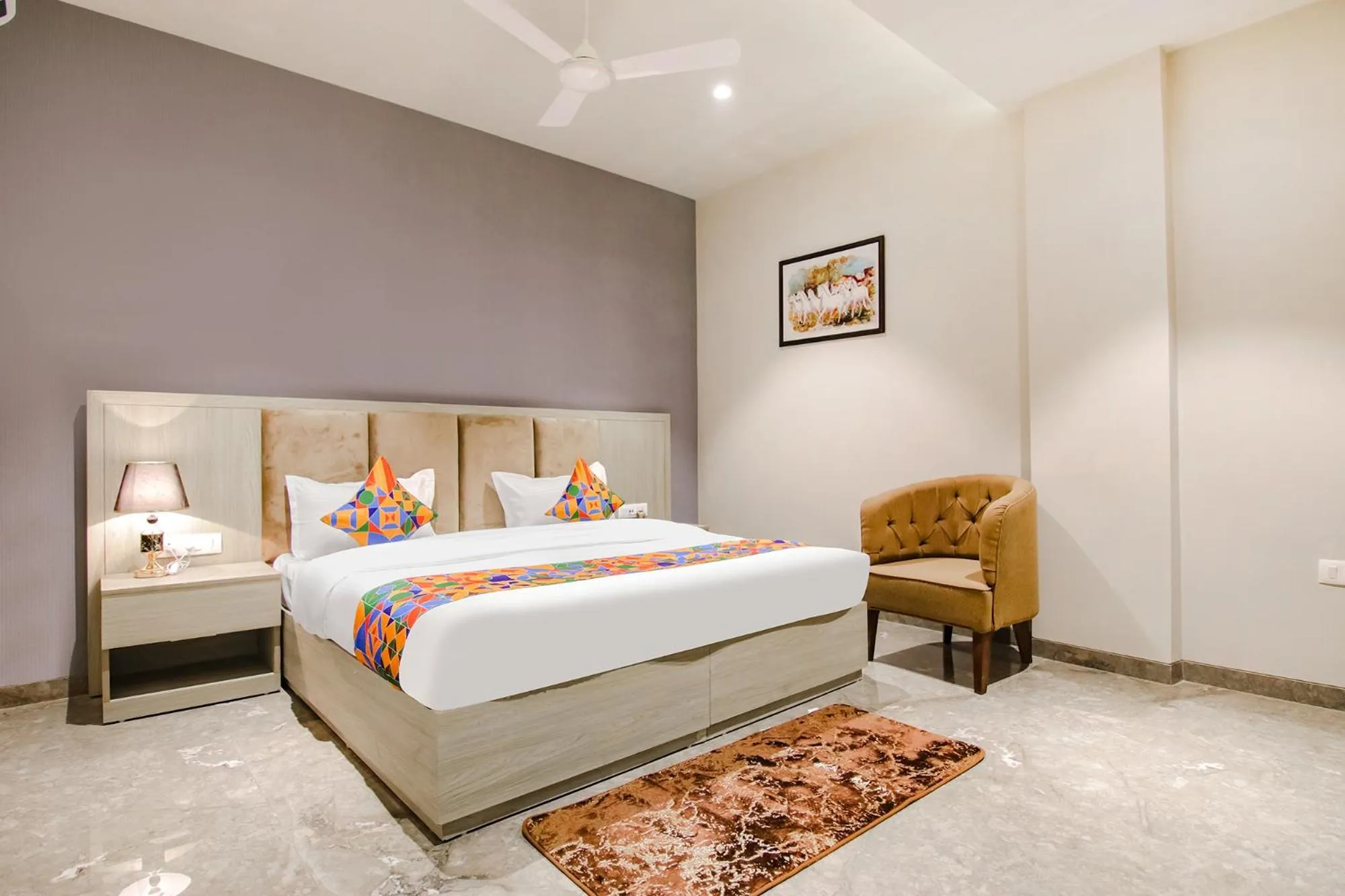 Bed in FabHotel Prime K9 Grand