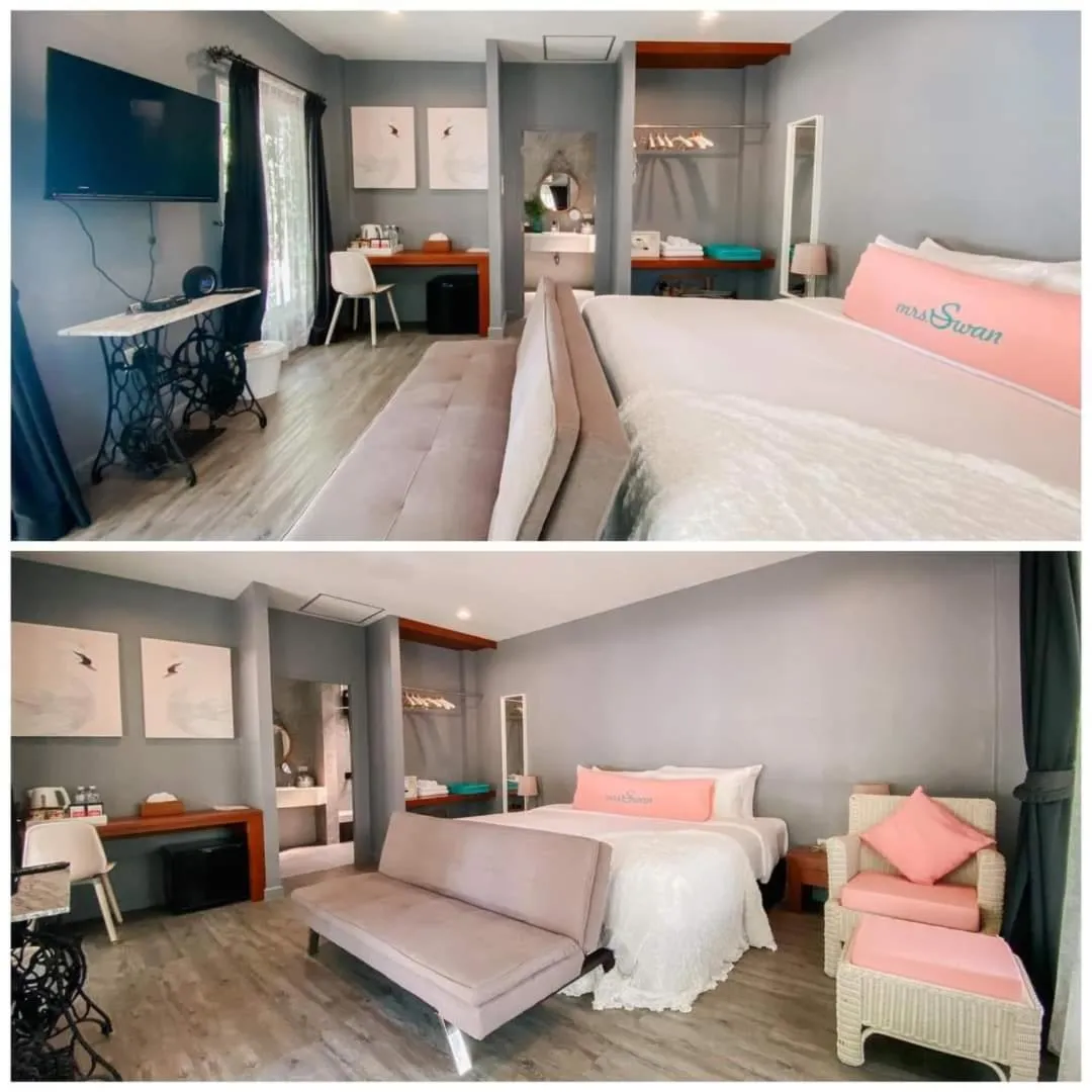 Bed in Mrs. Swan Hotel