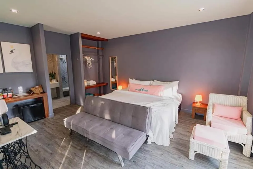 Bed in Mrs. Swan Hotel