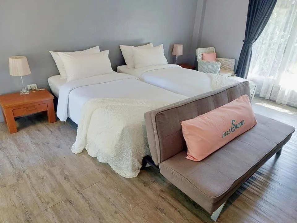 Bed in Mrs. Swan Hotel