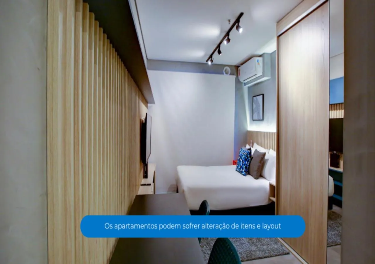 Bed in Roomo Brooklin Morumbi Residencial