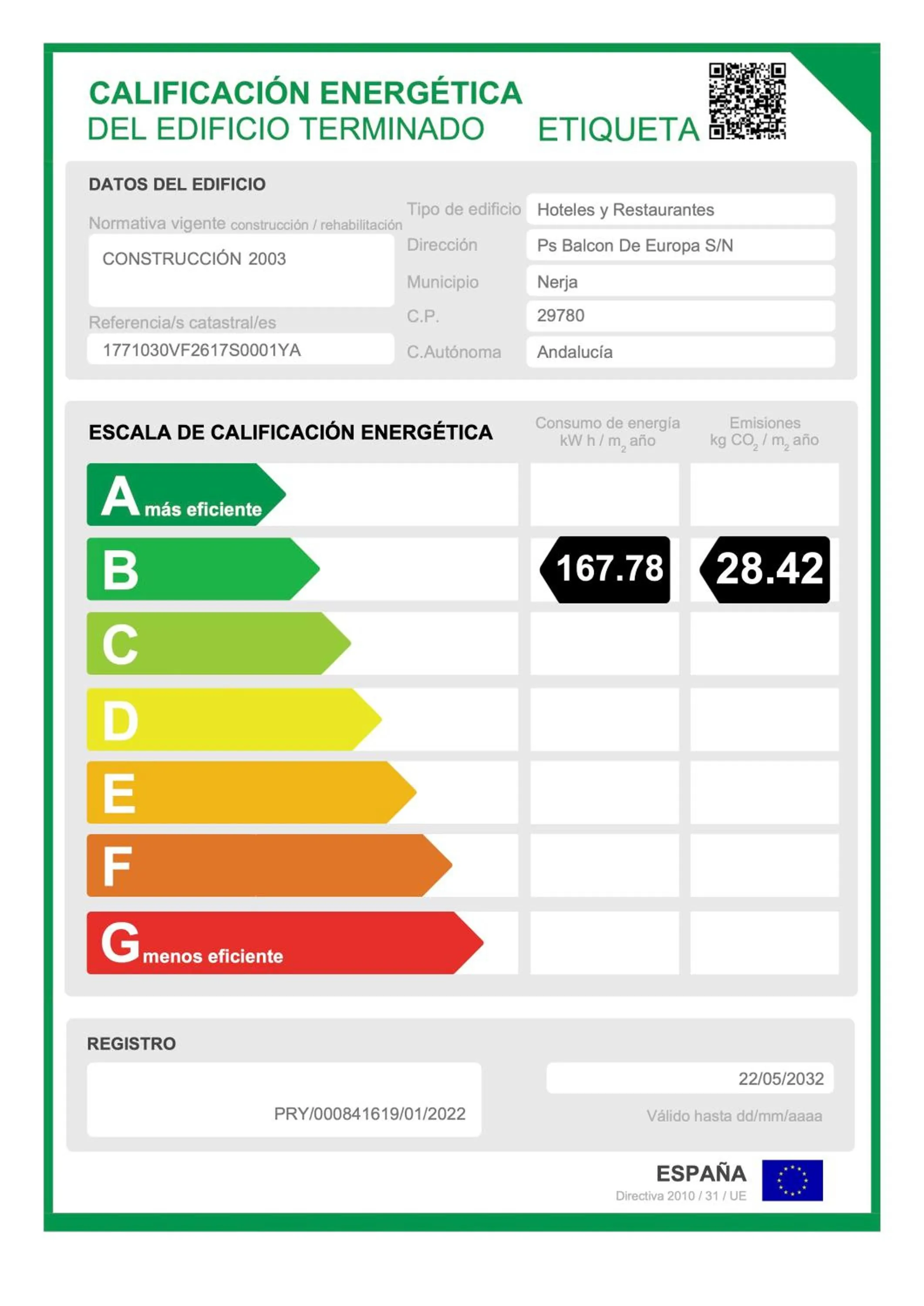 Certificate/Award in Toboso Apar - Turis