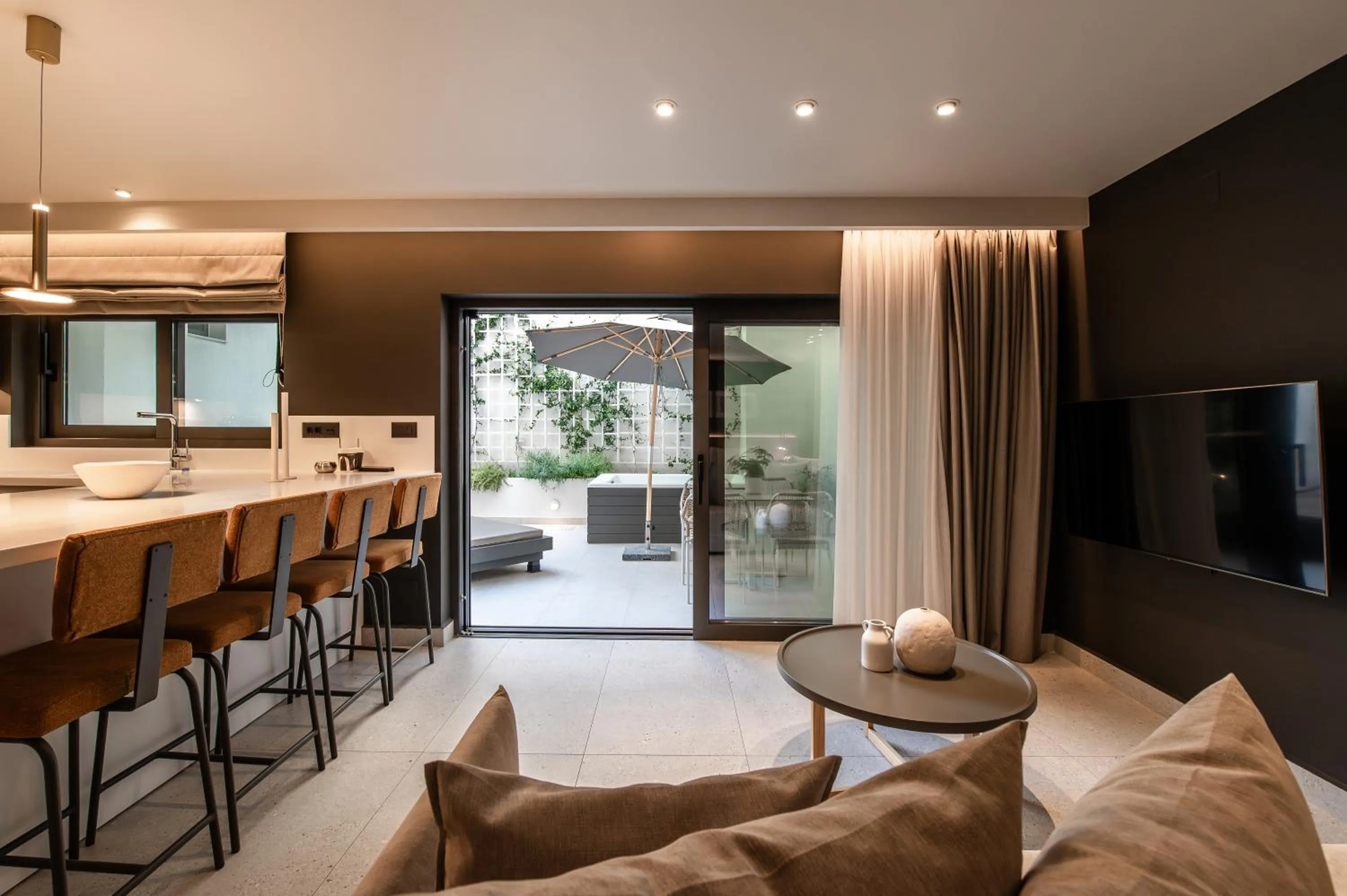 Living room in Porta Suites