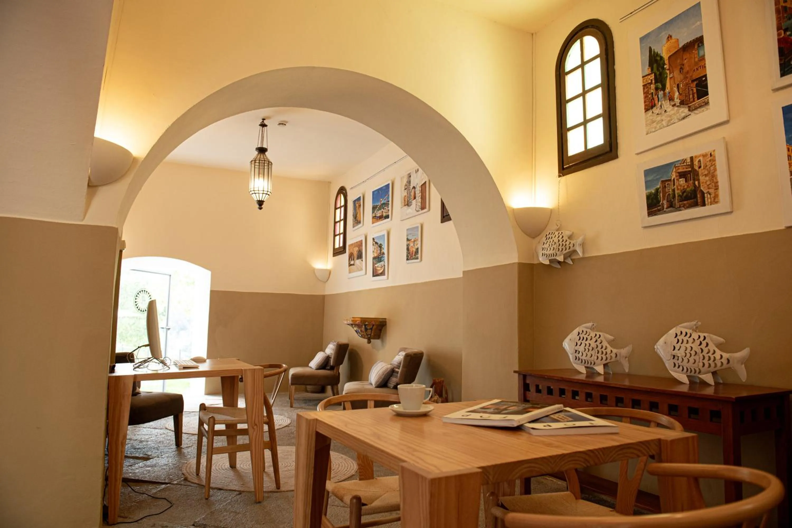 Lobby or reception in Hotel Convent de Begur