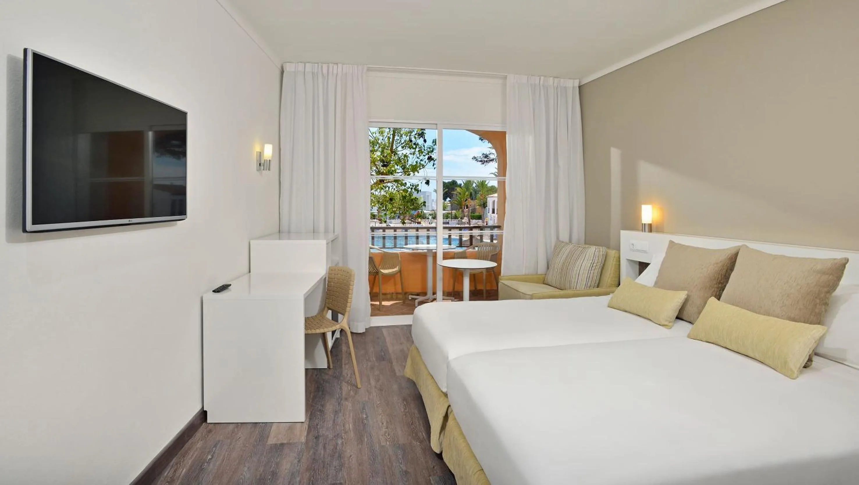 Property building, Bed in SOL Falcó Menorca