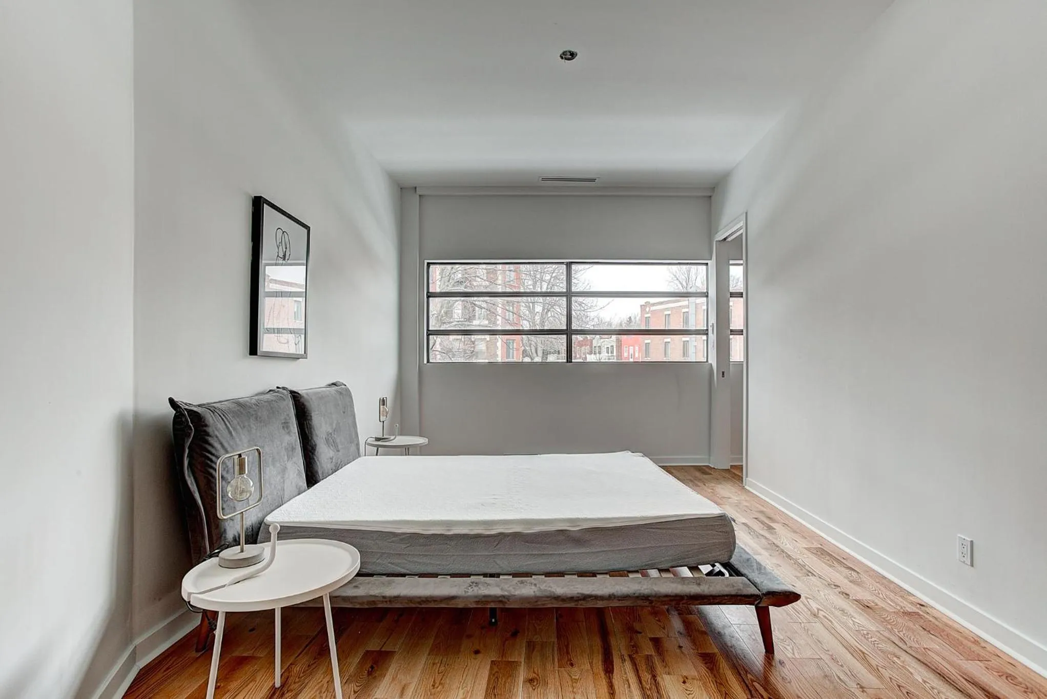 Bed in Modern Suites in NDG