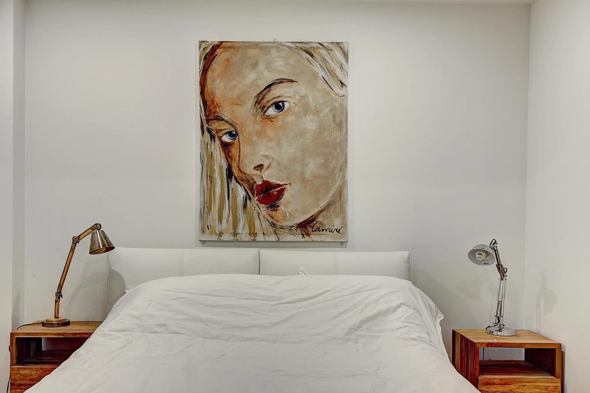 Bed in Modern Suites in NDG