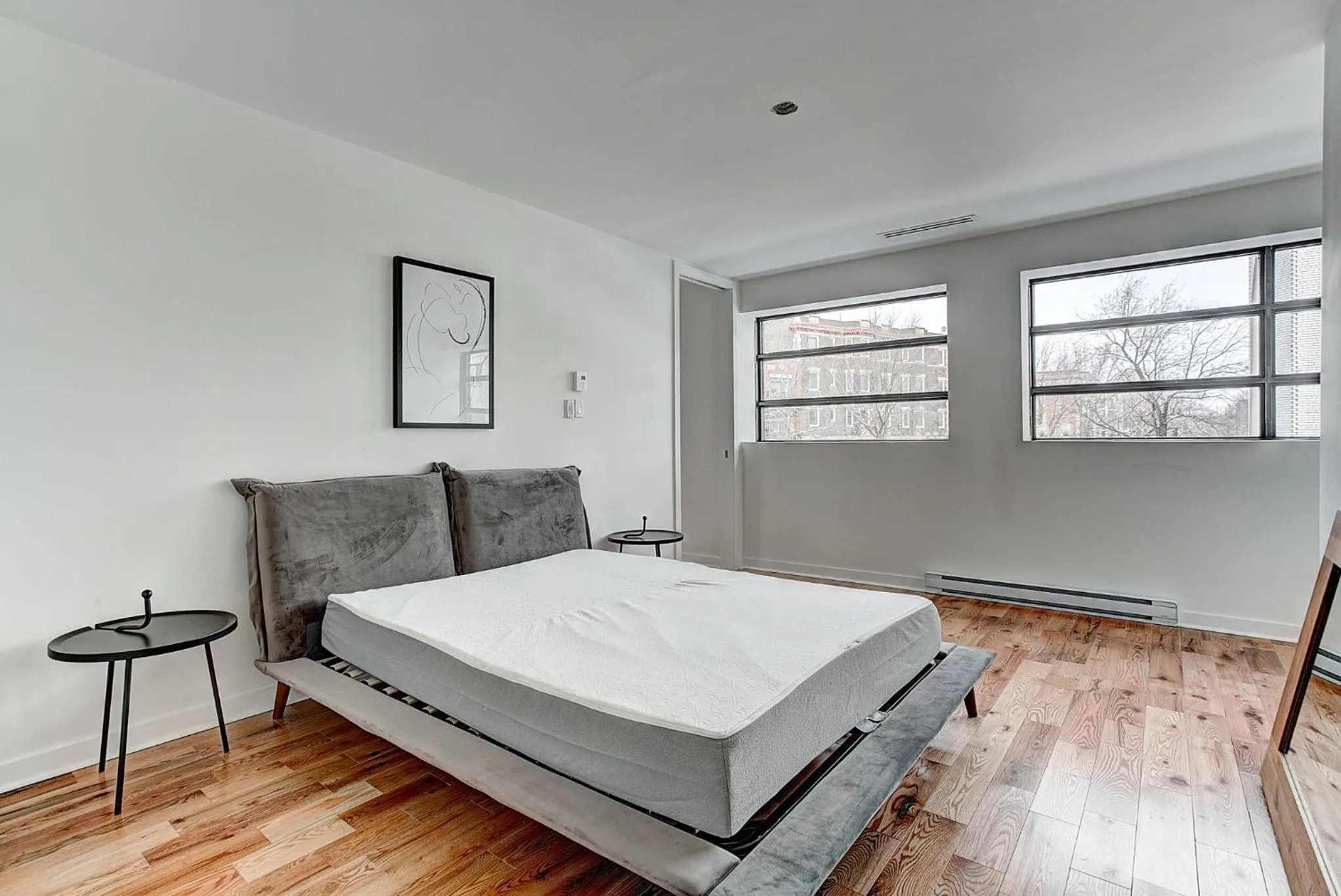 Bed in Modern Suites in NDG