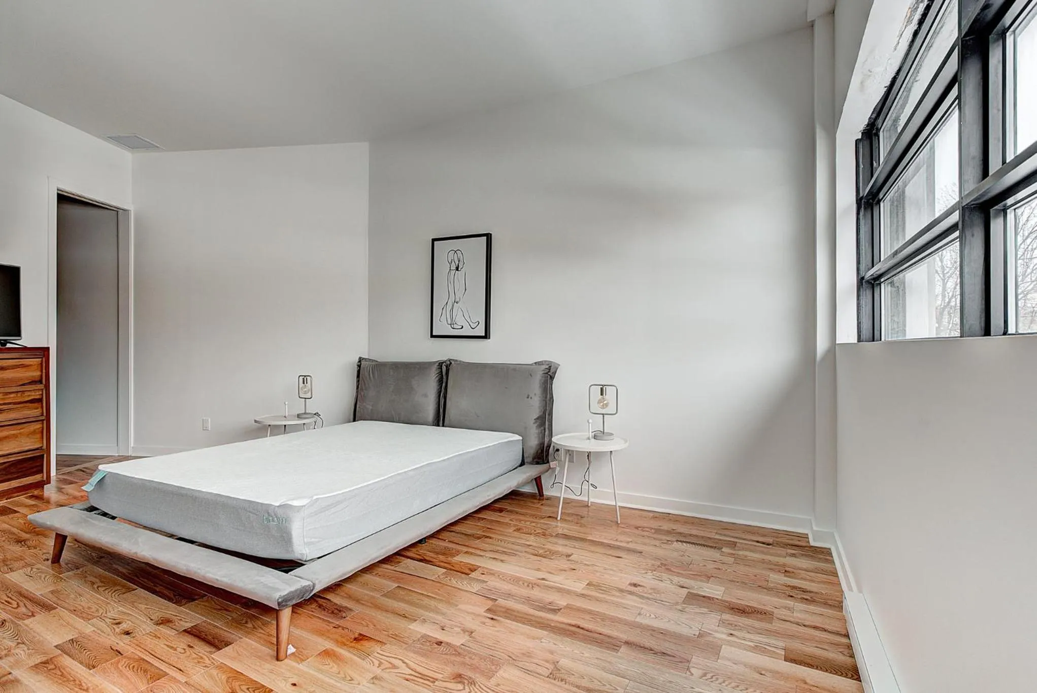 Bed in Modern Suites in NDG