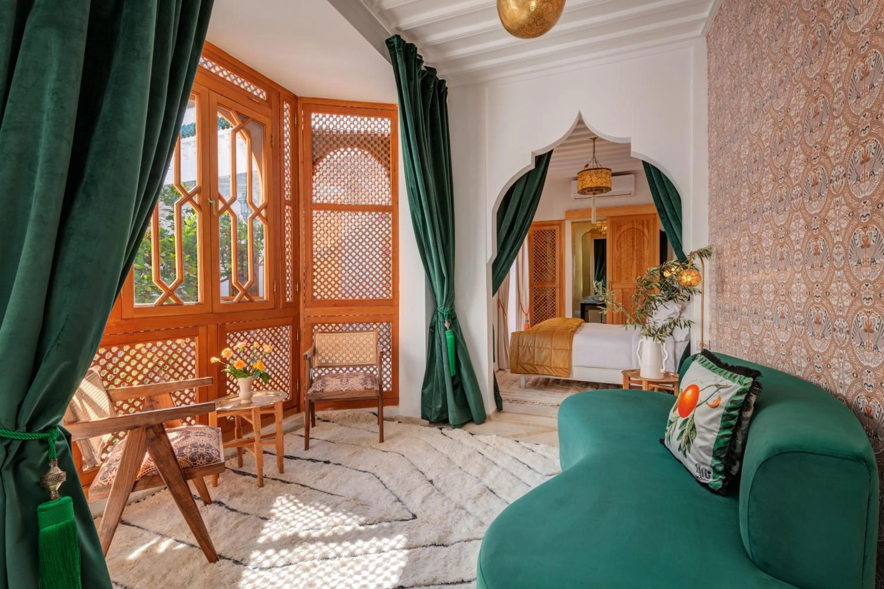 Living room in Riad Botanica