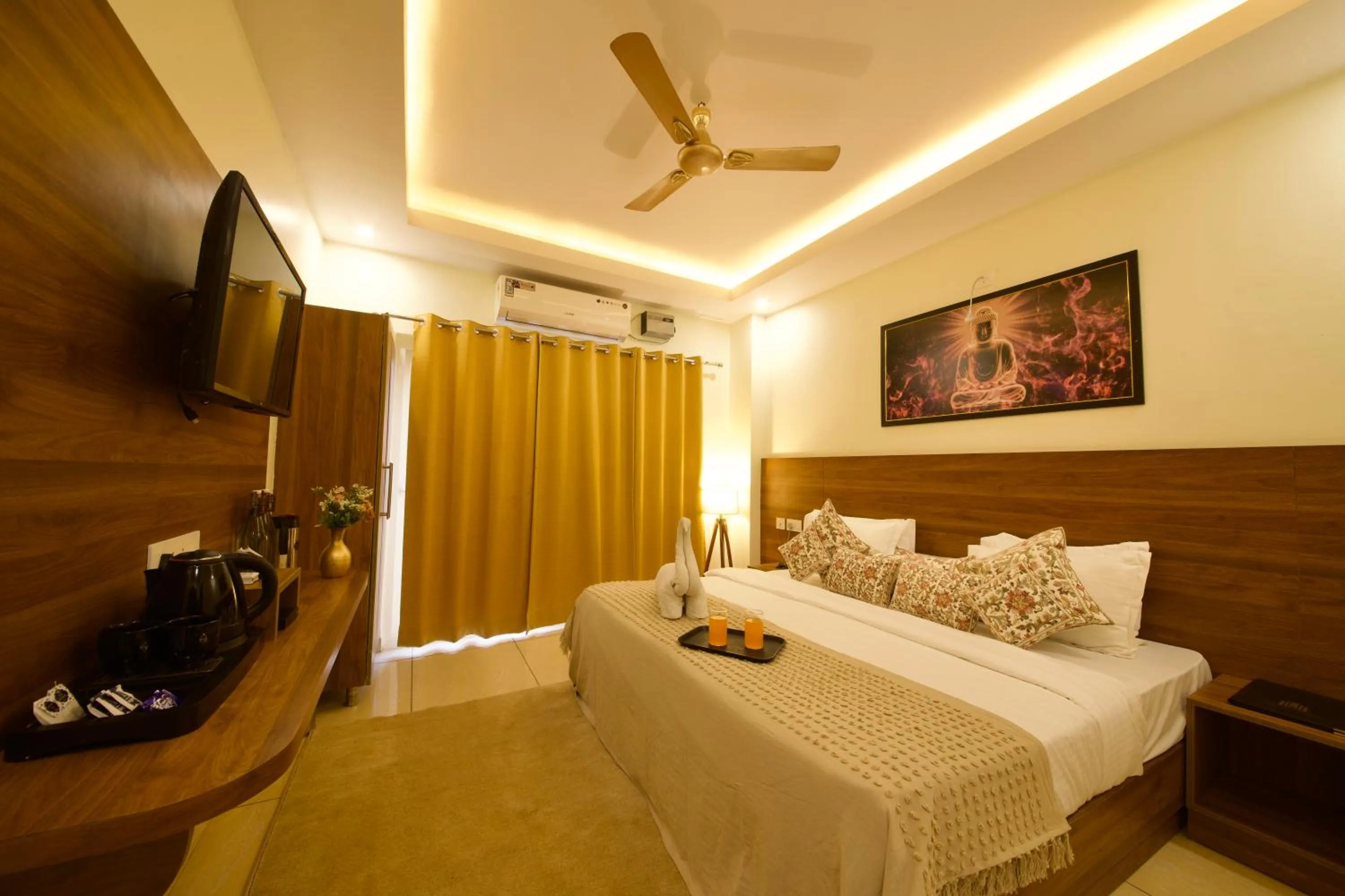 Bed in Perfectstayz Value Forest Valley Near Waterfall