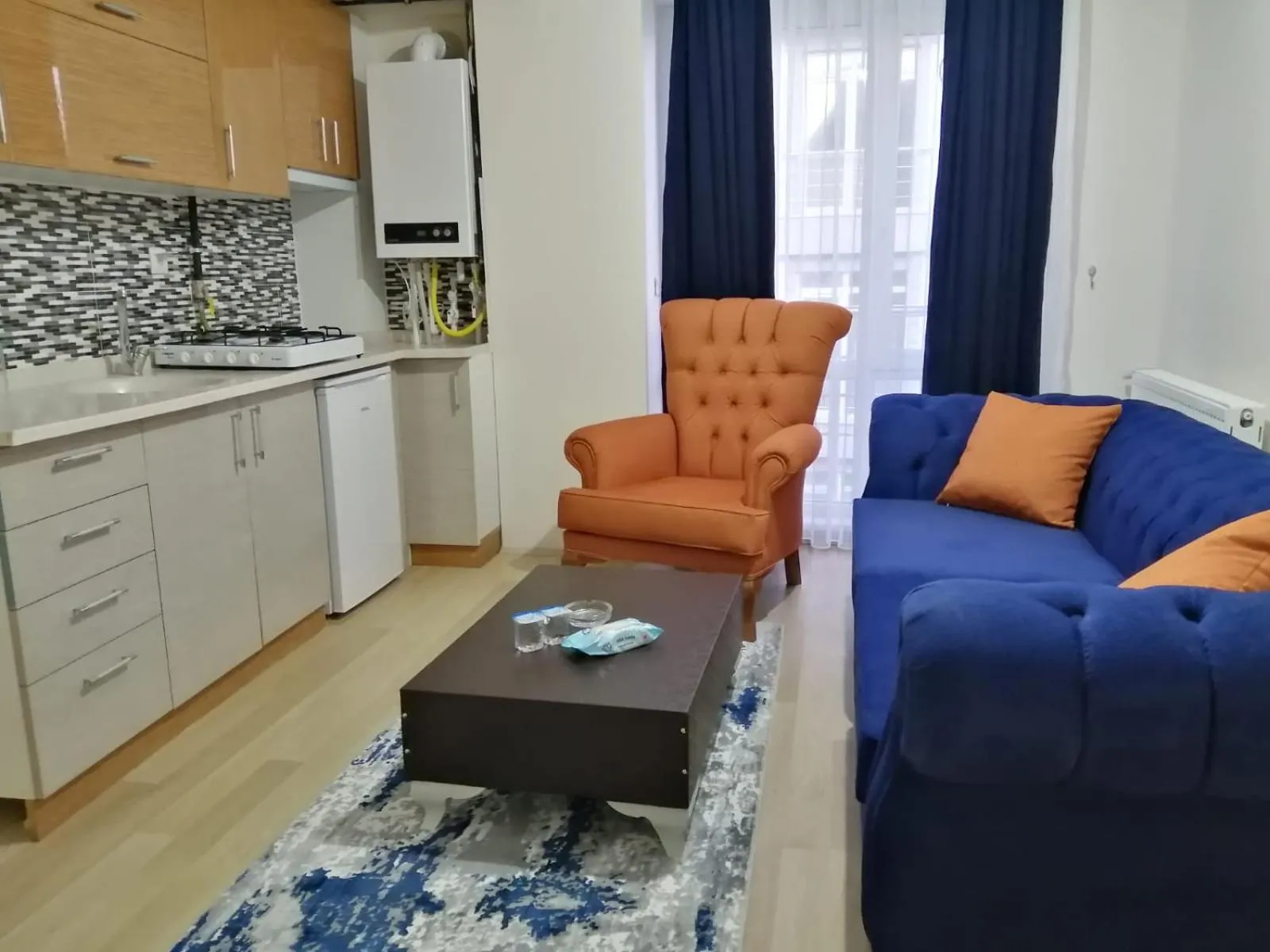 Kitchen or kitchenette in AYDOĞDU SUİT OTEL